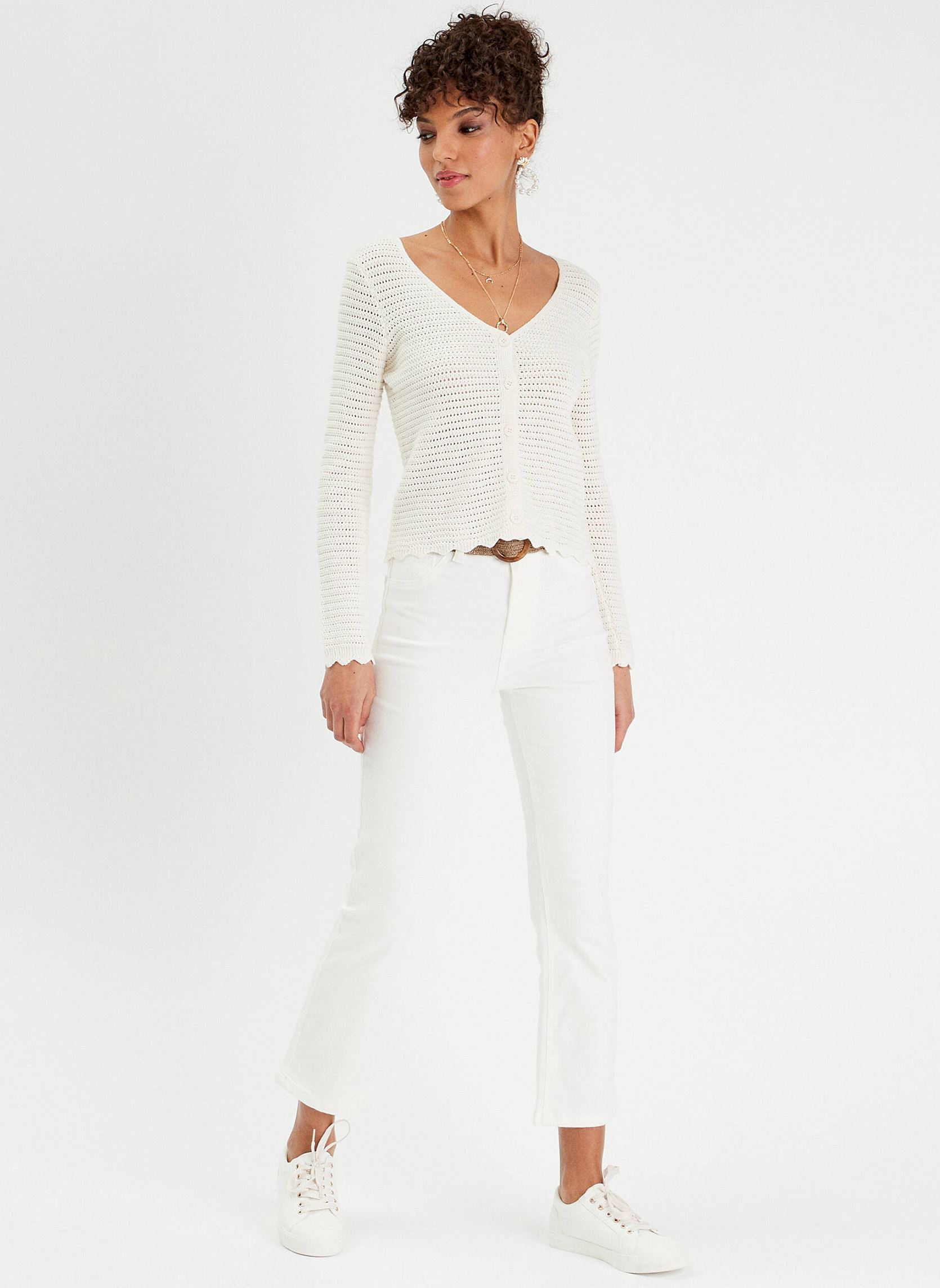 Flared jeans MALOH-KICKO2 dames wit Cache Cache Flared jeans MALOH-KICKO2 dames wit CLOUD DANCER