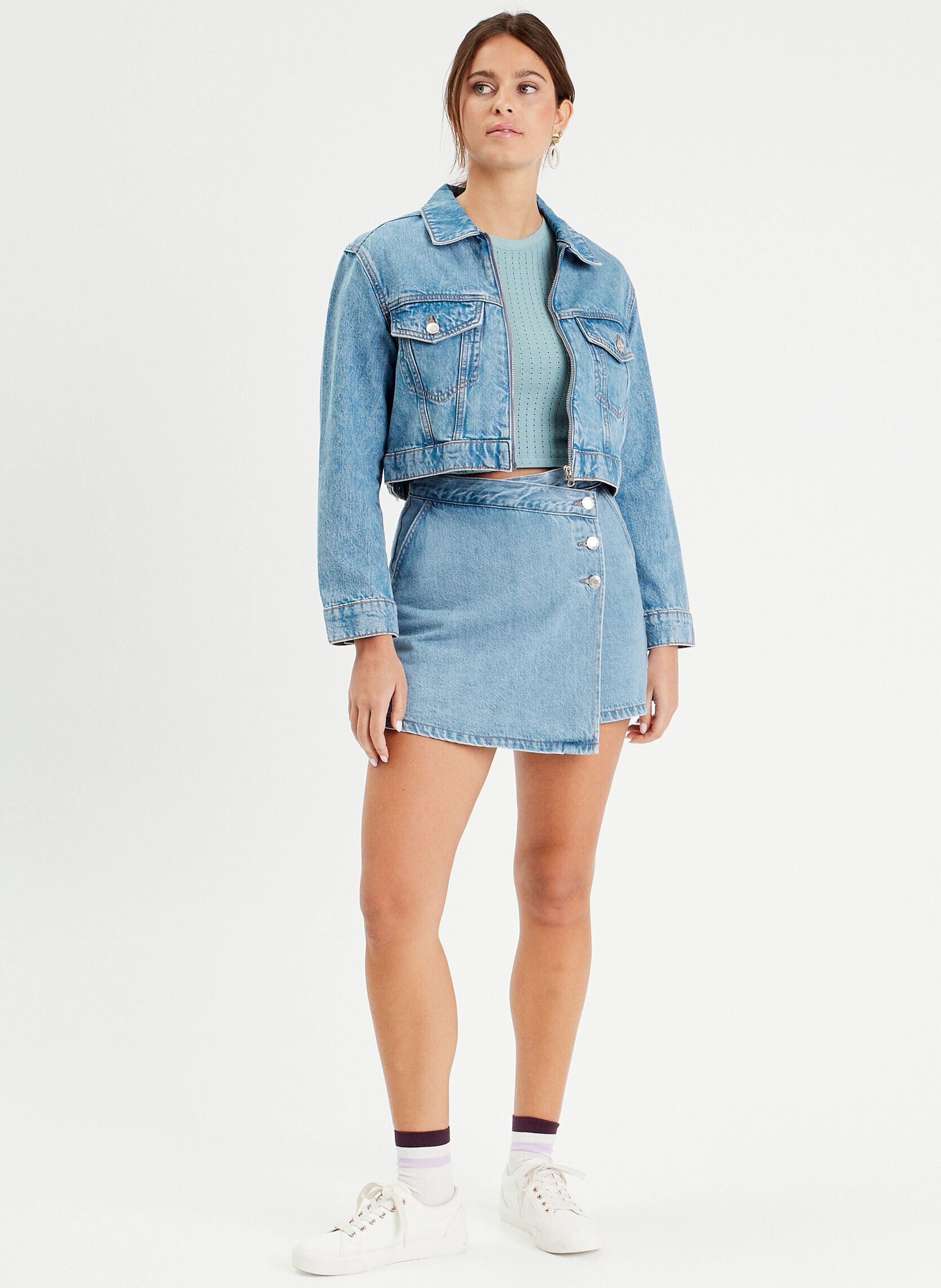 Jupes courtes JUSKODENCO femme bleu Cache Cache Jupes courtes JUSKODENCO femme bleu DENIM DOUBLE STONE
