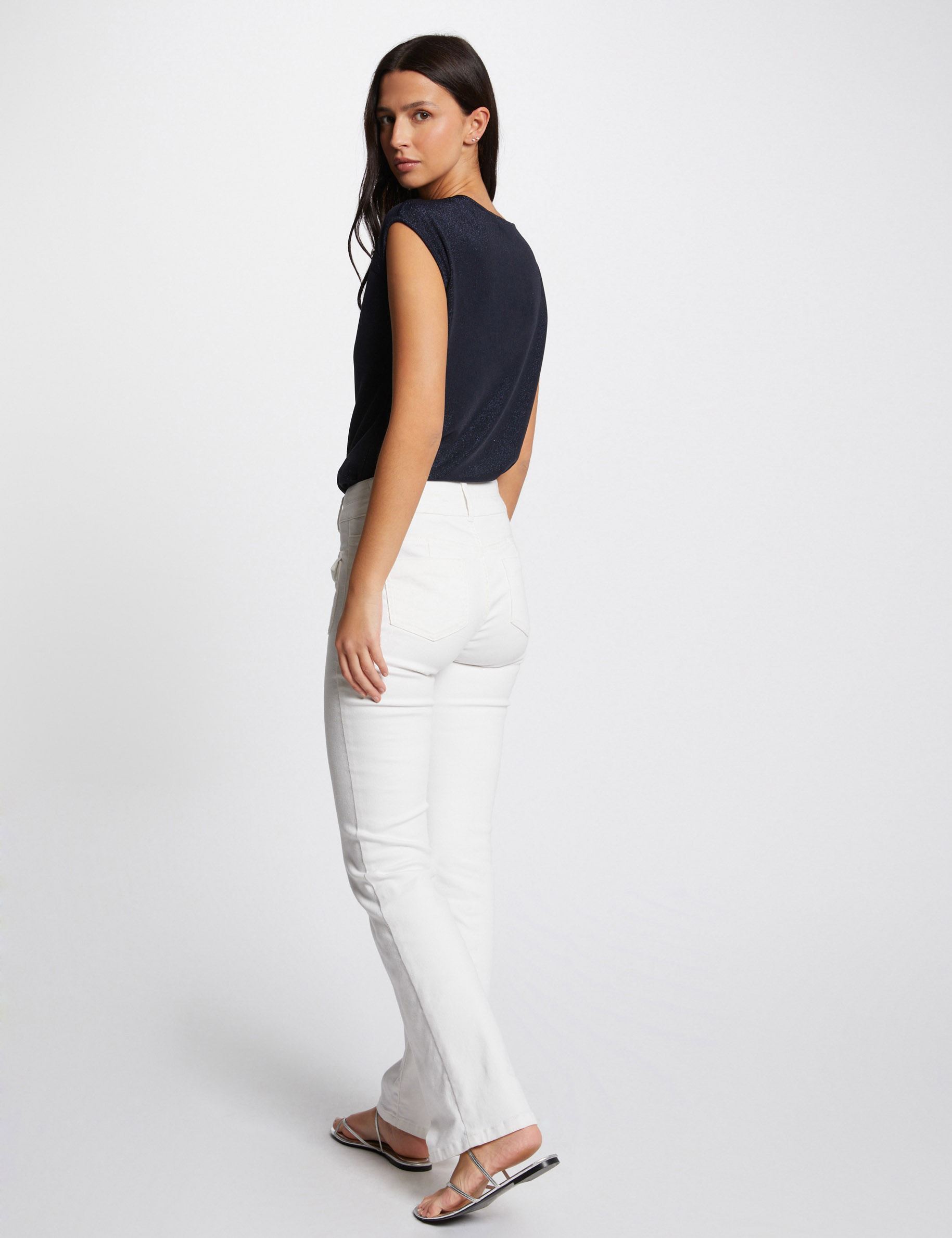 Tee-shirts manches courtes 241-DILI femme bleu Morgan Tee-shirts manches courtes 241-DILI femme bleu Marine