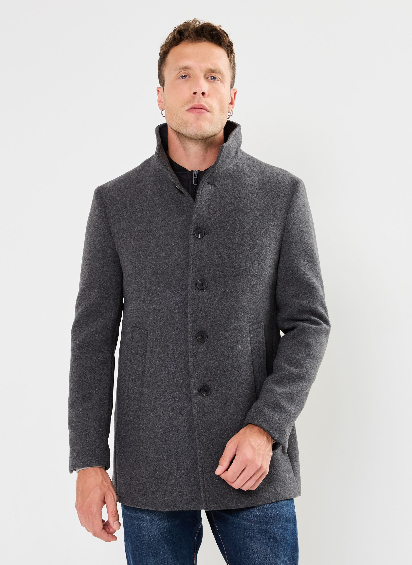 Klassische Mäntel VIRGILECOH herren grau Marvin&Co Klassische Mäntel VIRGILECOH herren grau GRANITE GRAY