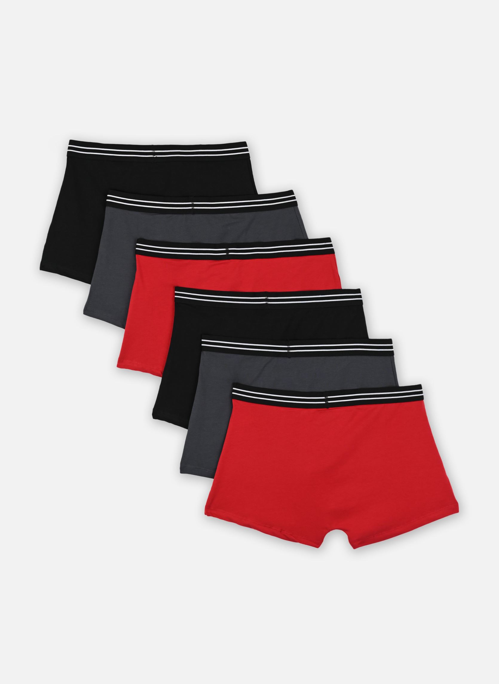 Sportunterwäsche Ecodim Coton Boxers X6 herren schwarz Dim Sportunterwäsche Ecodim Coton Boxers X6 herren schwarz Noir/Gris Granit/Rouge Carmin/