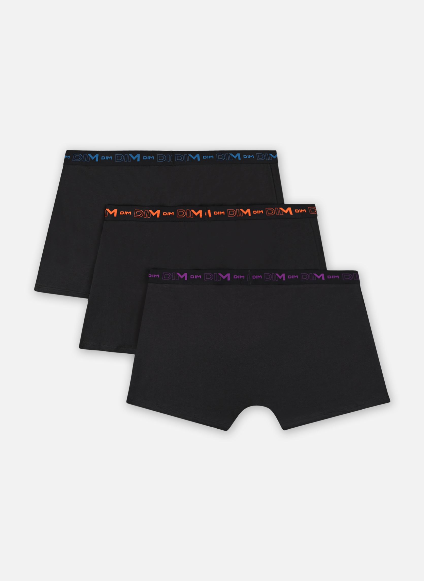 Sportondergoed Coton Stretch Boxers X3 heren zwart Dim Sportondergoed Coton Stretch Boxers X3 heren zwart NOIRCASSIS/NOIRORANGE/NOIRBLEU