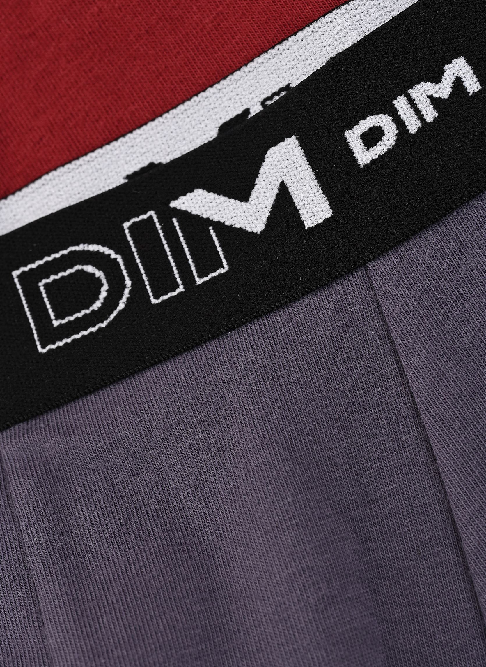Sportunterwäsche Coton Stretch Boxers X3 herren grau Dim Sportunterwäsche Coton Stretch Boxers X3 herren grau GRIS PLOMB/ROUGE CHILI/NOIR