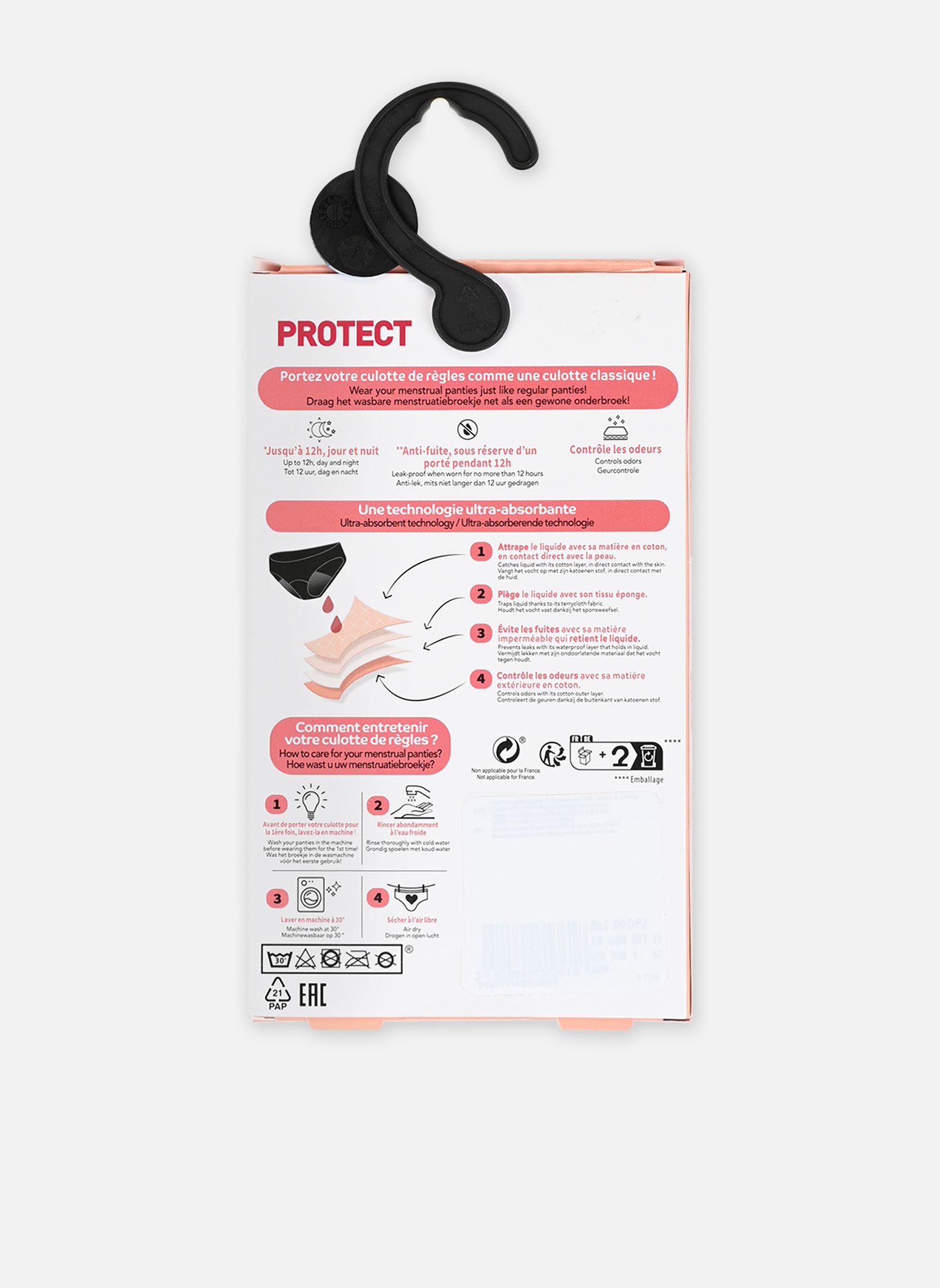 Shortys Protect Brief Heavy Flow X2 femme noir Dim Shortys Protect Brief Heavy Flow X2 femme noir Noir