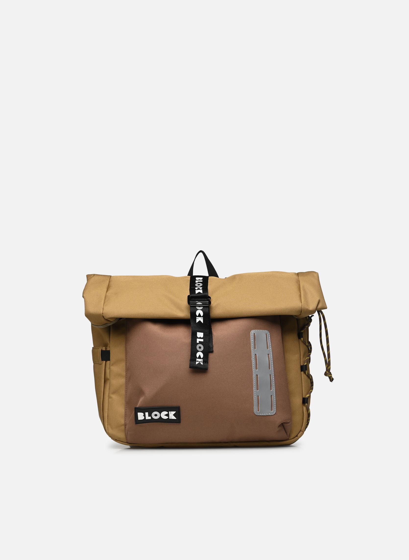 Rugtassen URBAN ROLL TOP MEDIUM jongens beige Block Rugtassen URBAN ROLL TOP MEDIUM jongens beige TAUPE