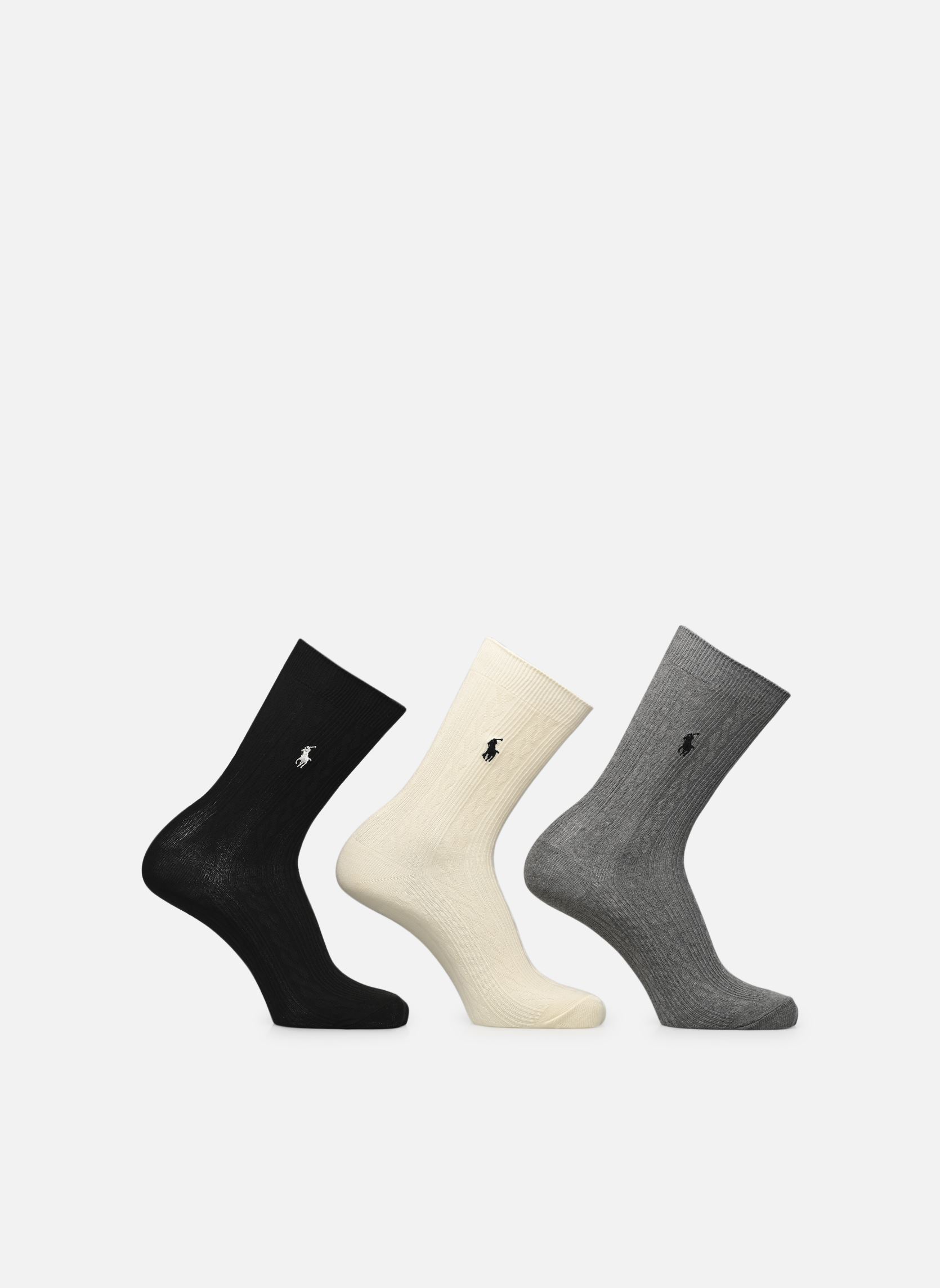 Calcetines Cable-Crew Sock-3 Pack mujer negro Polo Ralph Lauren Calcetines Cable-Crew Sock-3 Pack mujer negro Black Assorted