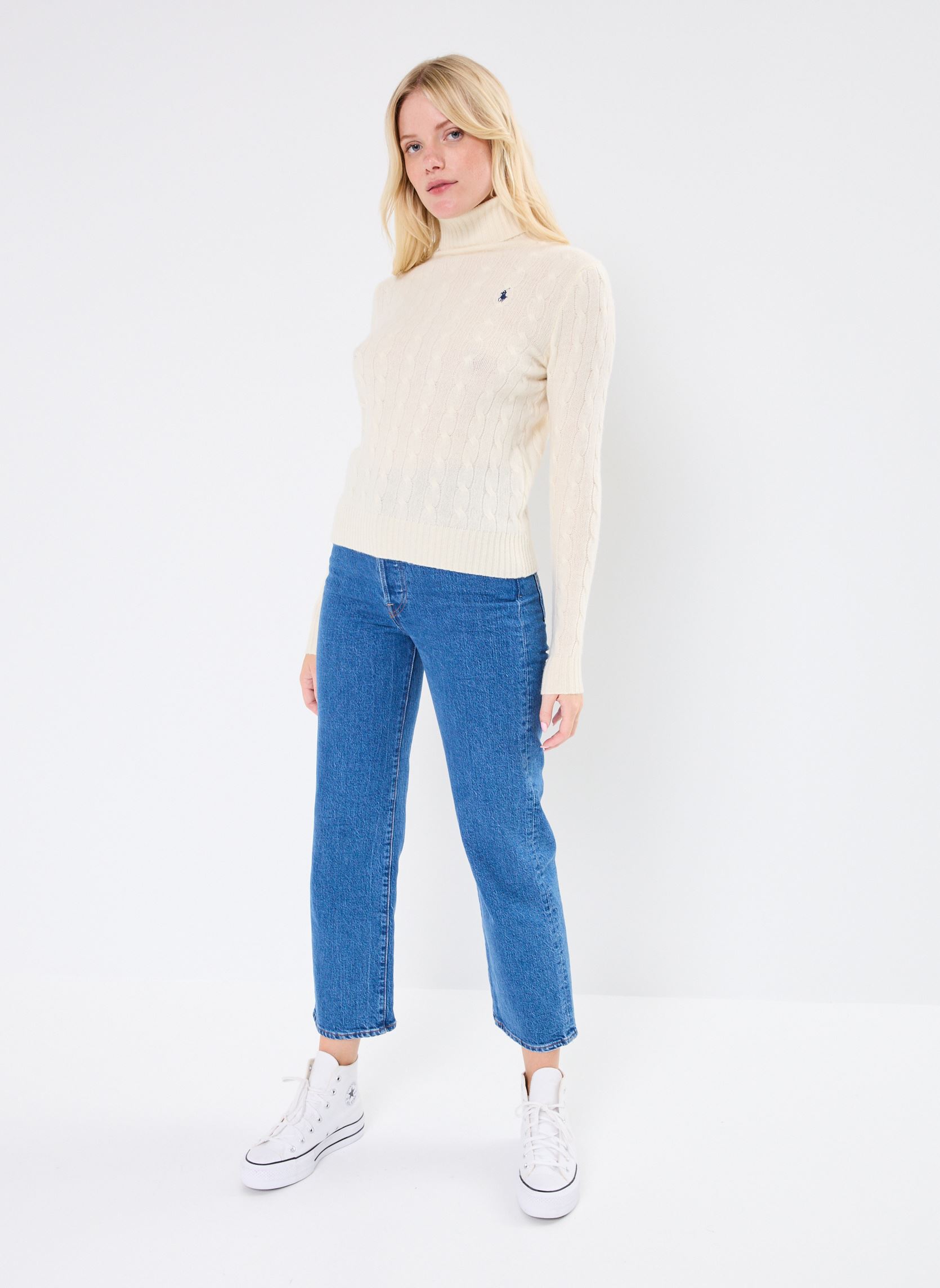 Pulls Ls Tn-Long Sleeve-Pullover femme blanc Polo Ralph Lauren Pulls Ls Tn-Long Sleeve-Pullover femme blanc Authentic Cream