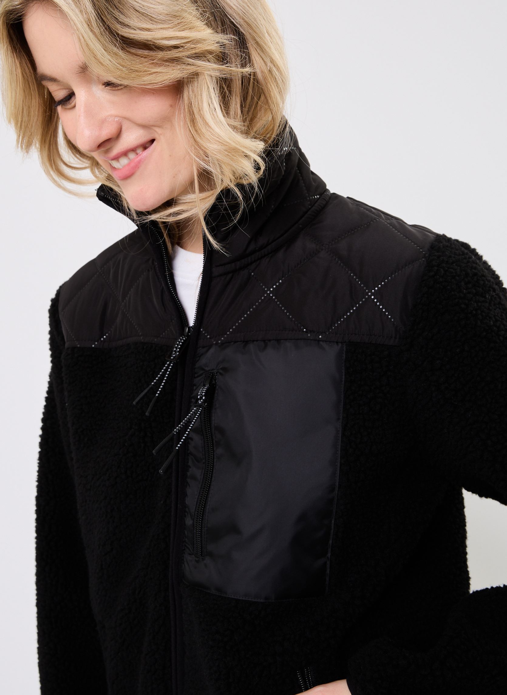 Pile JCBERRI JACKET 6 donna nero The Jogg Concept Pile JCBERRI JACKET 6 donna nero BLACK