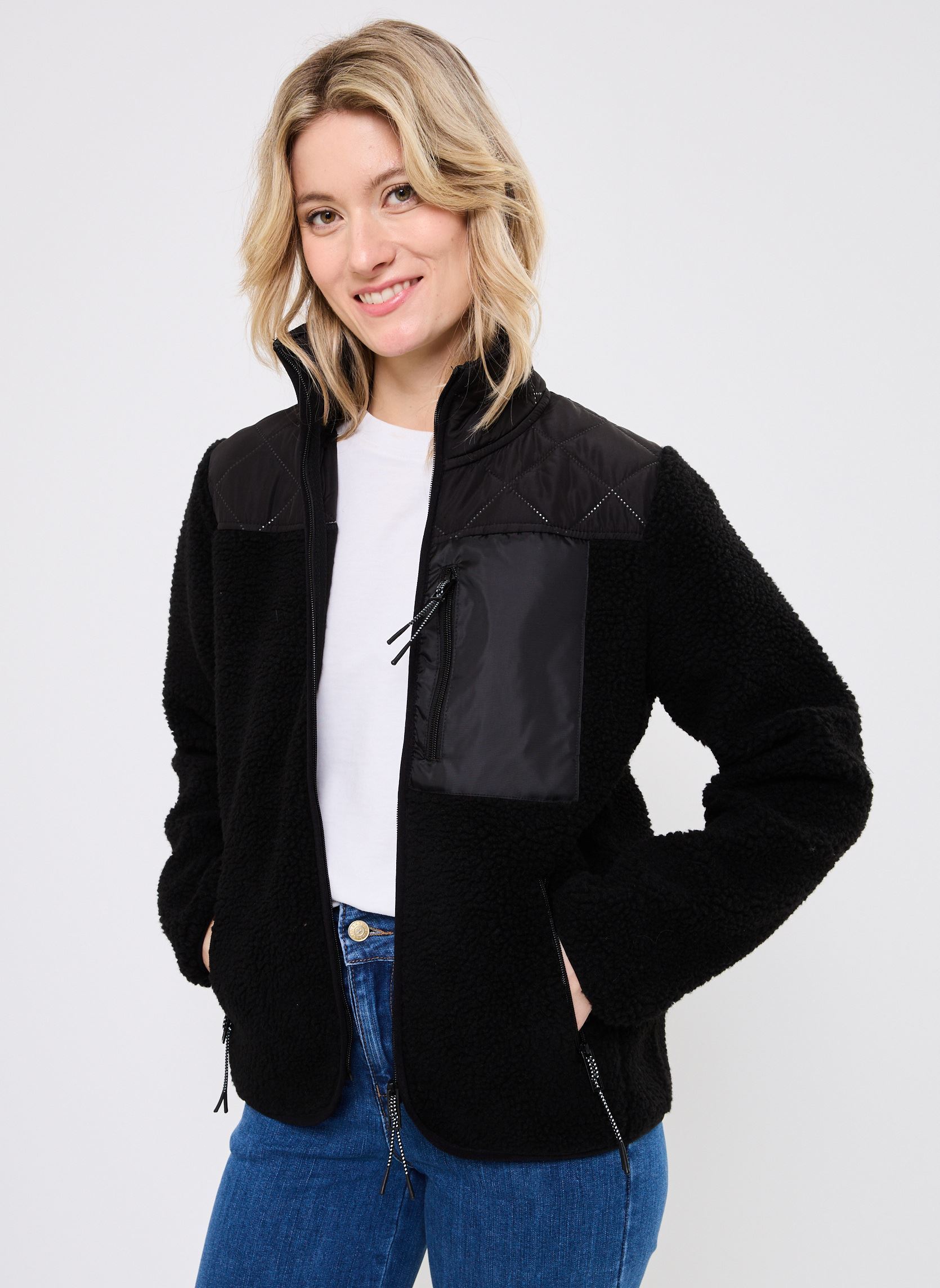 Pile JCBERRI JACKET 6 donna nero The Jogg Concept Pile JCBERRI JACKET 6 donna nero BLACK