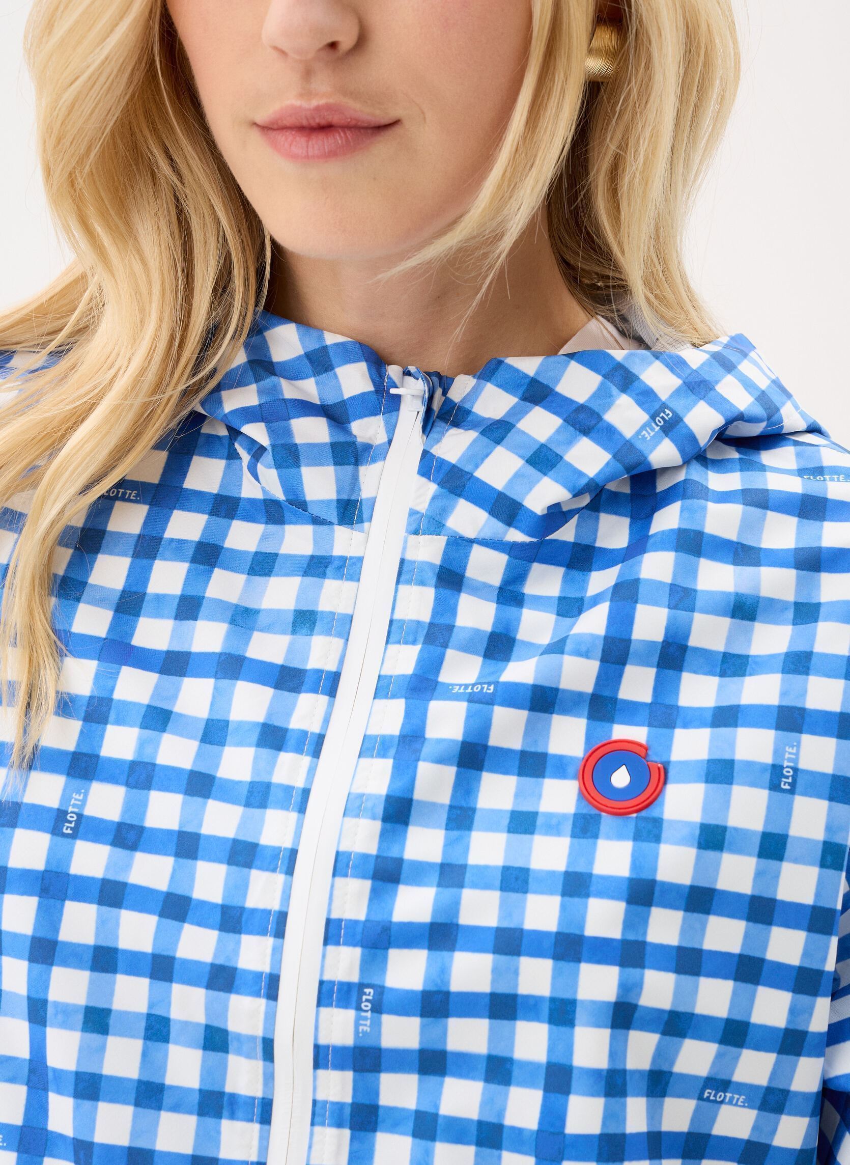 Regenjassen Passy print dames blauw FLOTTE Regenjassen Passy print dames blauw VICHY BLEU