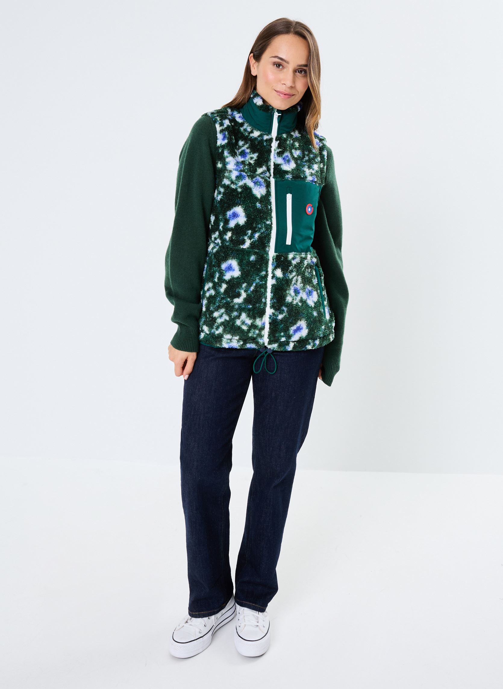 Fleece-Jacken Montsouris damen grün FLOTTE Fleece-Jacken Montsouris damen grün Geranium