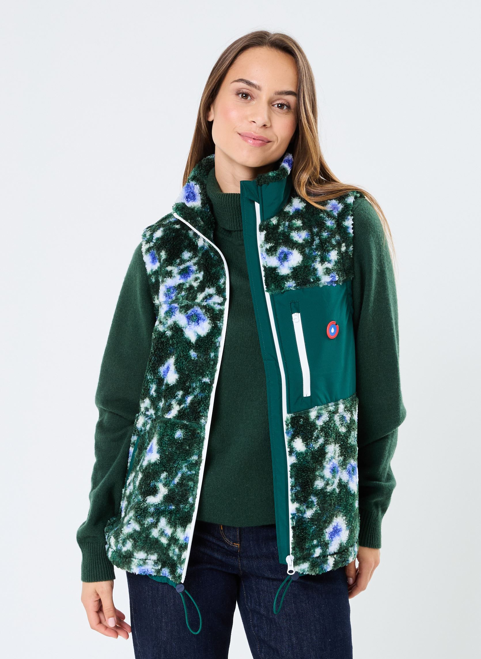Fleece-Jacken Montsouris damen grün FLOTTE Fleece-Jacken Montsouris damen grün Geranium