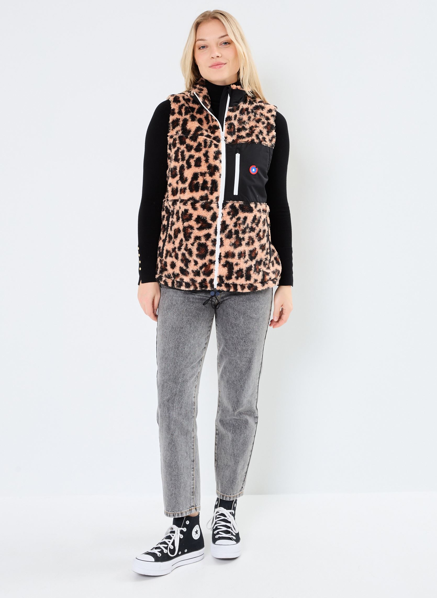 Vestes polaires Montsouris femme marron FLOTTE Vestes polaires Montsouris femme marron LeopardOmbre