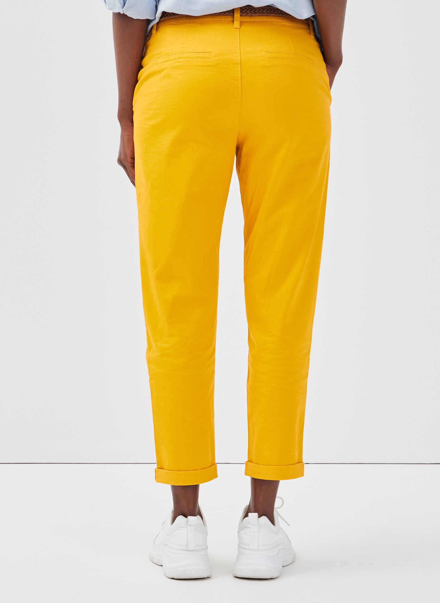 Pantalons droit CHINO-SICO femme jaune Cache Cache Pantalons droit CHINO-SICO femme jaune Jaune