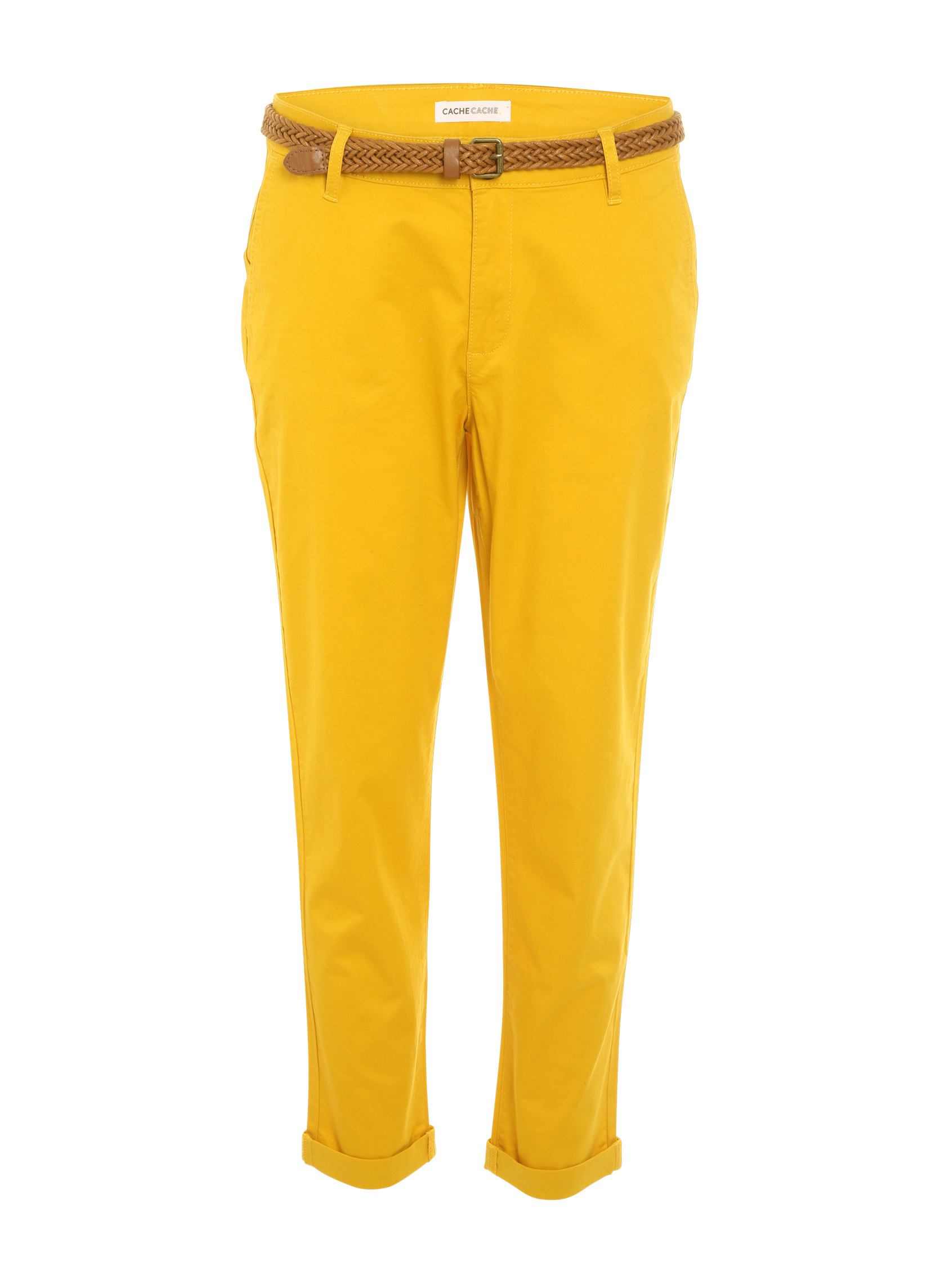 Pantalons droit CHINO-SICO femme jaune Cache Cache Pantalons droit CHINO-SICO femme jaune Jaune