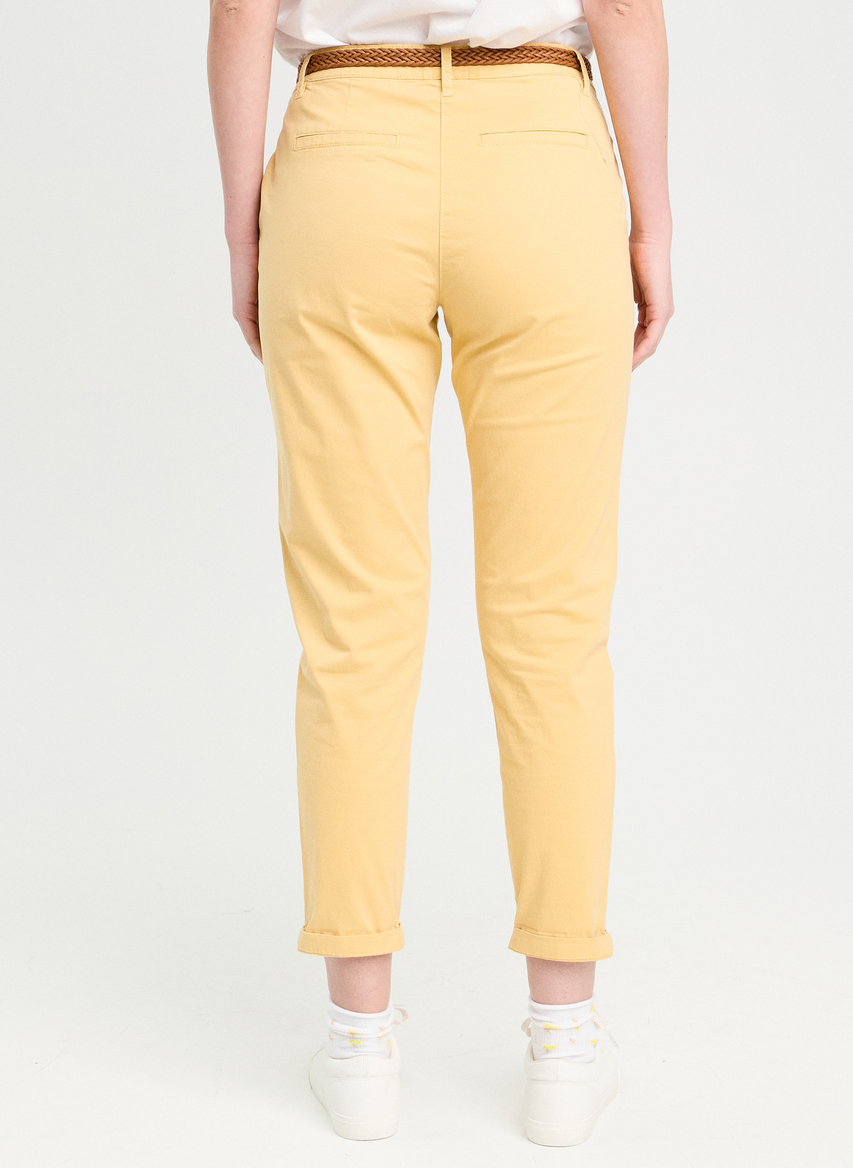 Pantalons droit CHINO-SICO femme jaune Cache Cache Pantalons droit CHINO-SICO femme jaune Jaune clair