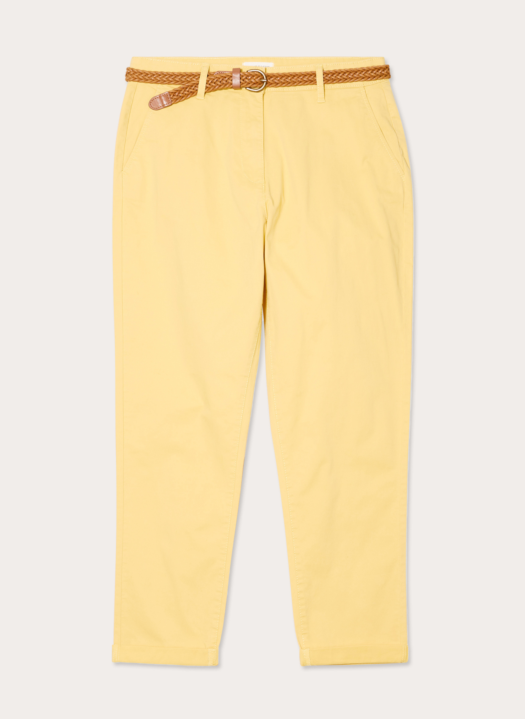 Pantalons droit CHINO-SICO femme jaune Cache Cache Pantalons droit CHINO-SICO femme jaune Jaune clair