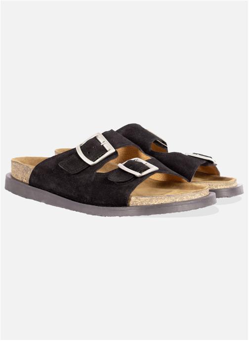 JULES & JENN Mules Mules liège cuir daim marron homme noir