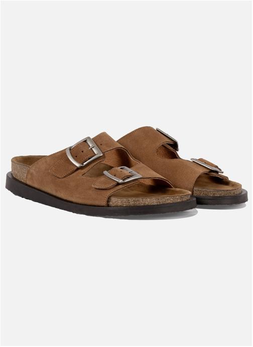 JULES & JENN Mules Mules liège cuir daim marron homme marron