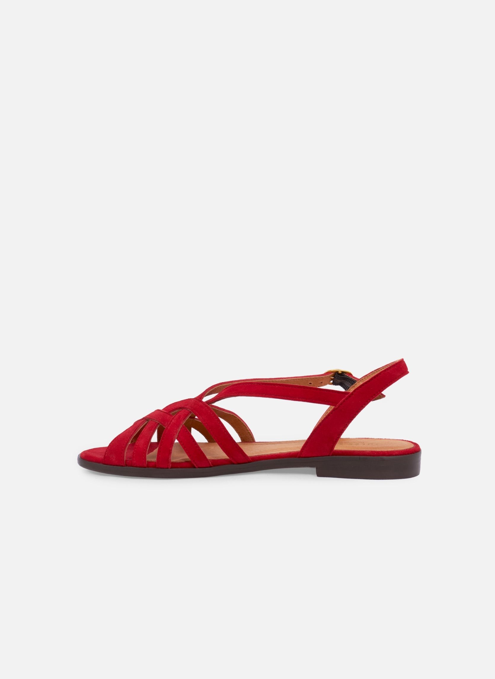 Sandales Sandales plates brides femme rouge JULES & JENN Sandales Sandales plates brides femme rouge Rouge