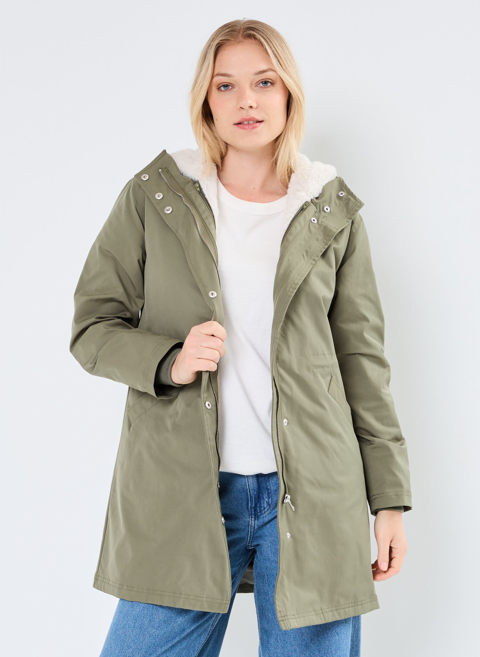 Winterjas GOTHAM parka dames groen MADE BY Winterjas GOTHAM parka dames groen VERT KAKI