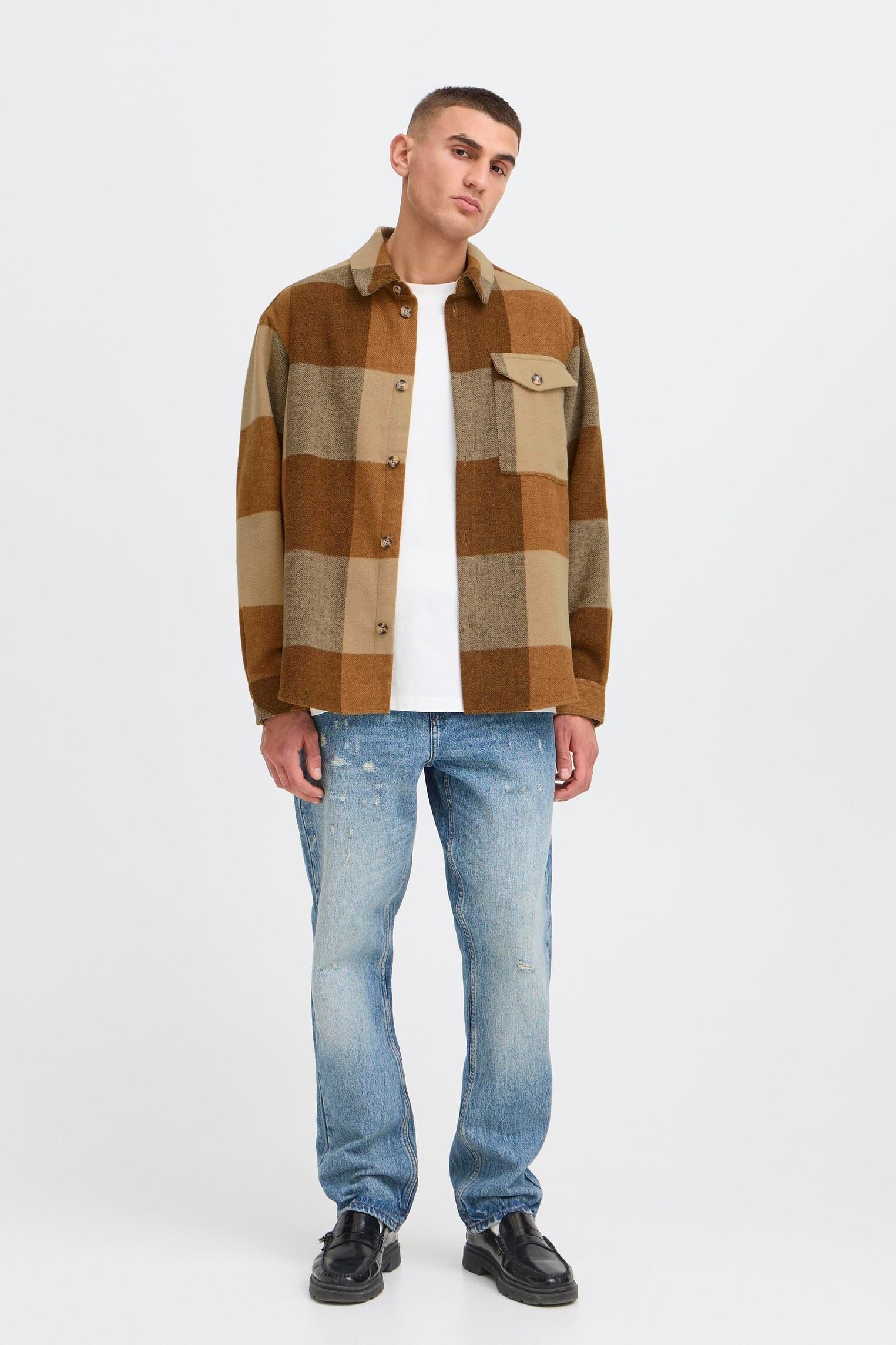 Chemises SDManheim homme marron SOLID Chemises SDManheim homme marron CATHAY SPICE