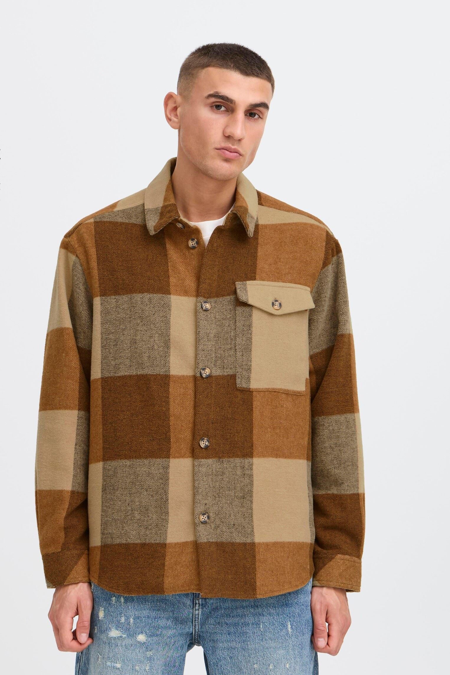 Chemises SDManheim homme marron SOLID Chemises SDManheim homme marron CATHAY SPICE