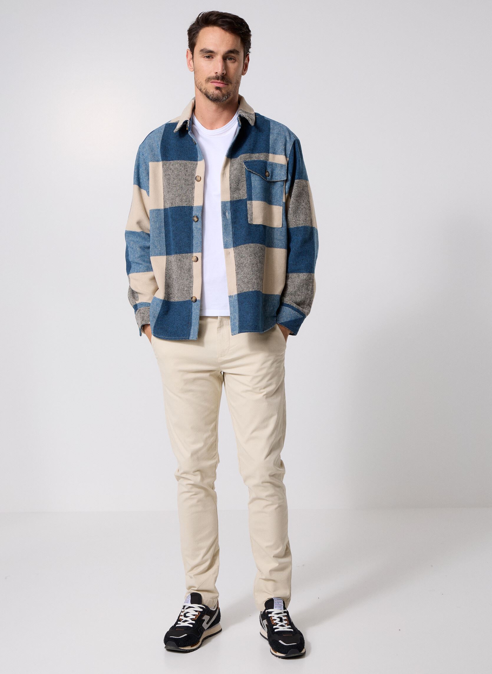 Hemden SDManheim heren blauw SOLID Hemden SDManheim heren blauw INDIAN TEAL
