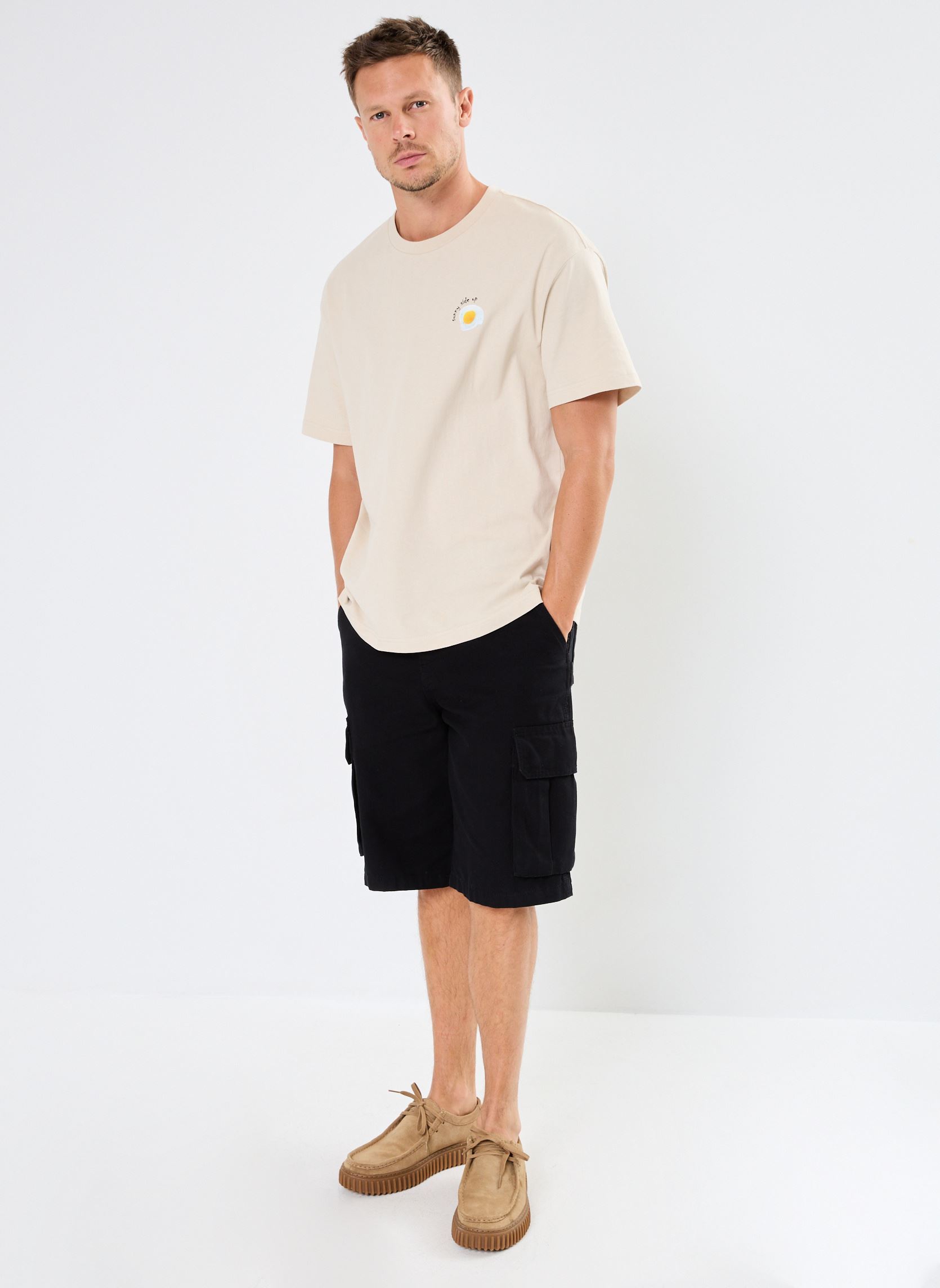 Camisetas de manga corta SDMayeer hombre blanco SOLID Camisetas de manga corta SDMayeer hombre blanco OATMEAL