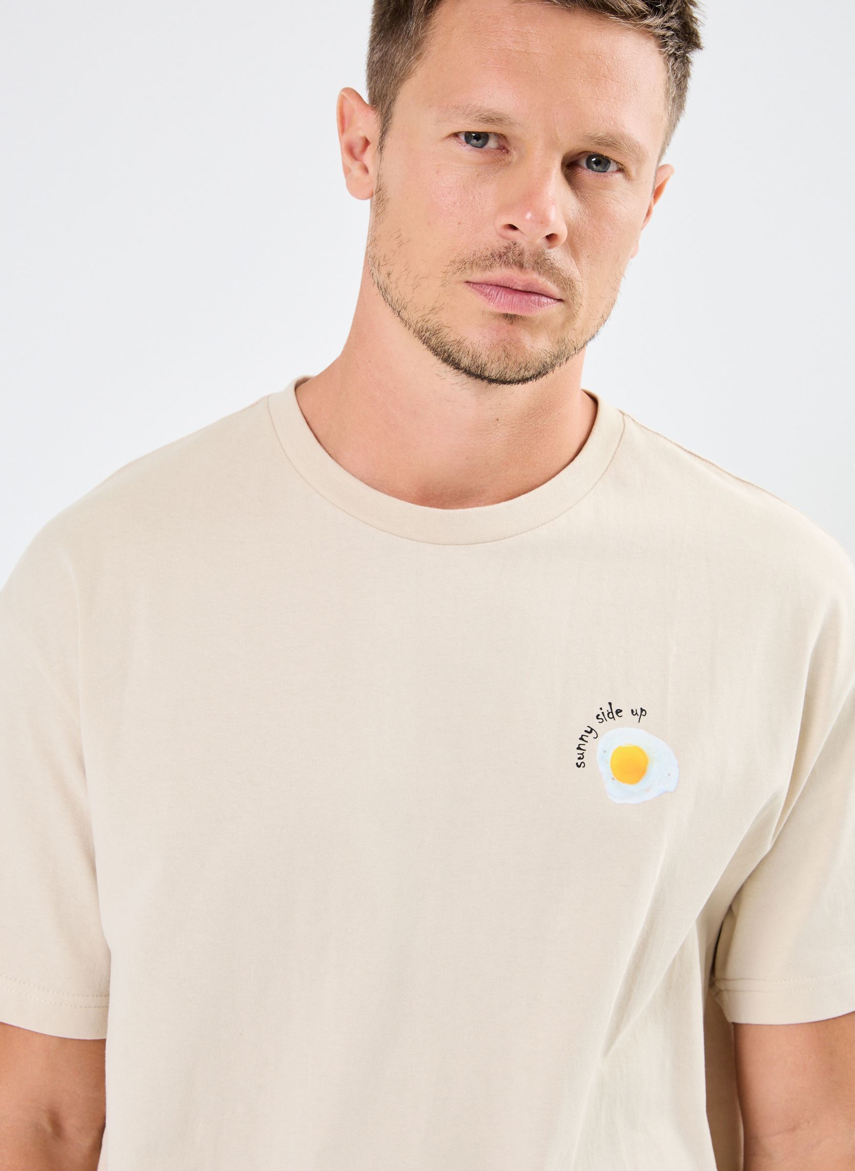Camisetas de manga corta SDMayeer hombre blanco SOLID Camisetas de manga corta SDMayeer hombre blanco OATMEAL