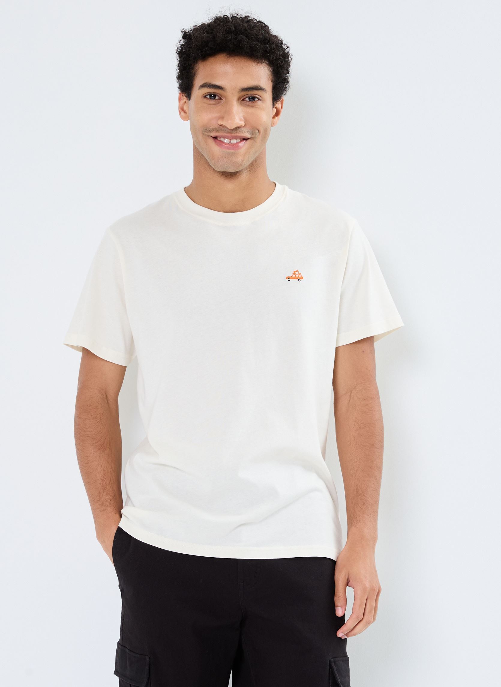 Kurzarm-T-Shirts SDNojdar herren weiß SOLID Kurzarm-T-Shirts SDNojdar herren weiß PRISTINE