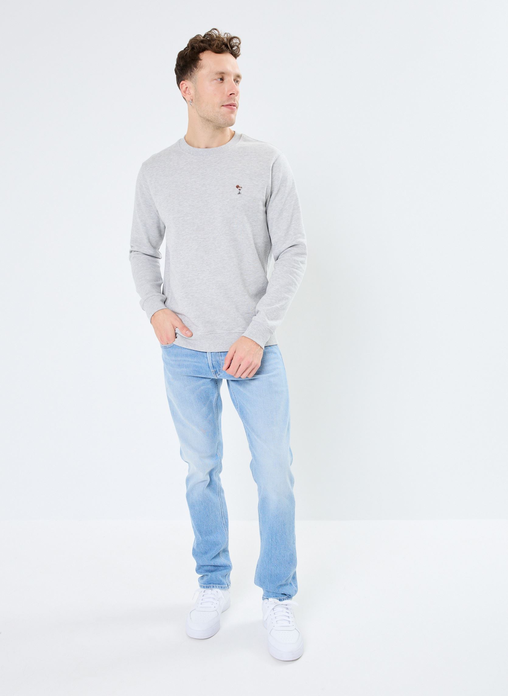 Sweatshirts SDNooam heren grijs SOLID Sweatshirts SDNooam heren grijs LIGHT GREY MELANGE