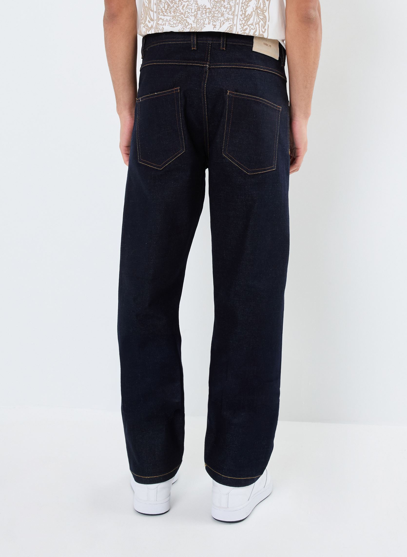 Rechte jeans / Straight Leg Jeans SDNico Ryan heren blauw SOLID Rechte jeans / Straight Leg Jeans SDNico Ryan heren blauw RAW DENIM