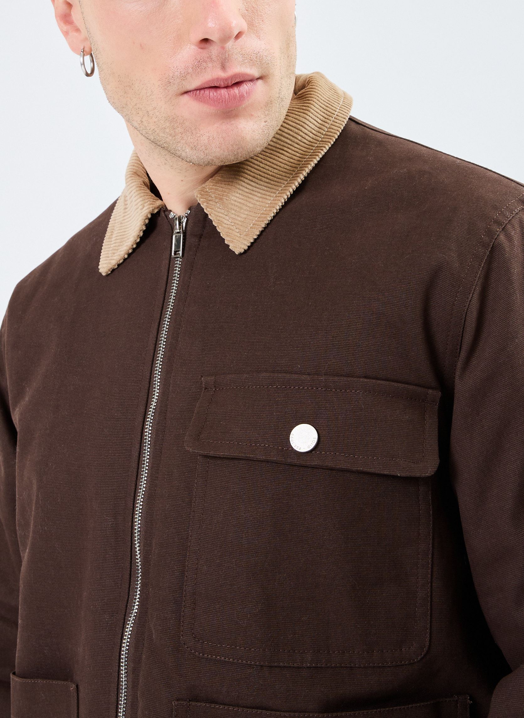 Vestes SDGalip homme marron SOLID Vestes SDGalip homme marron SLATE BLACK