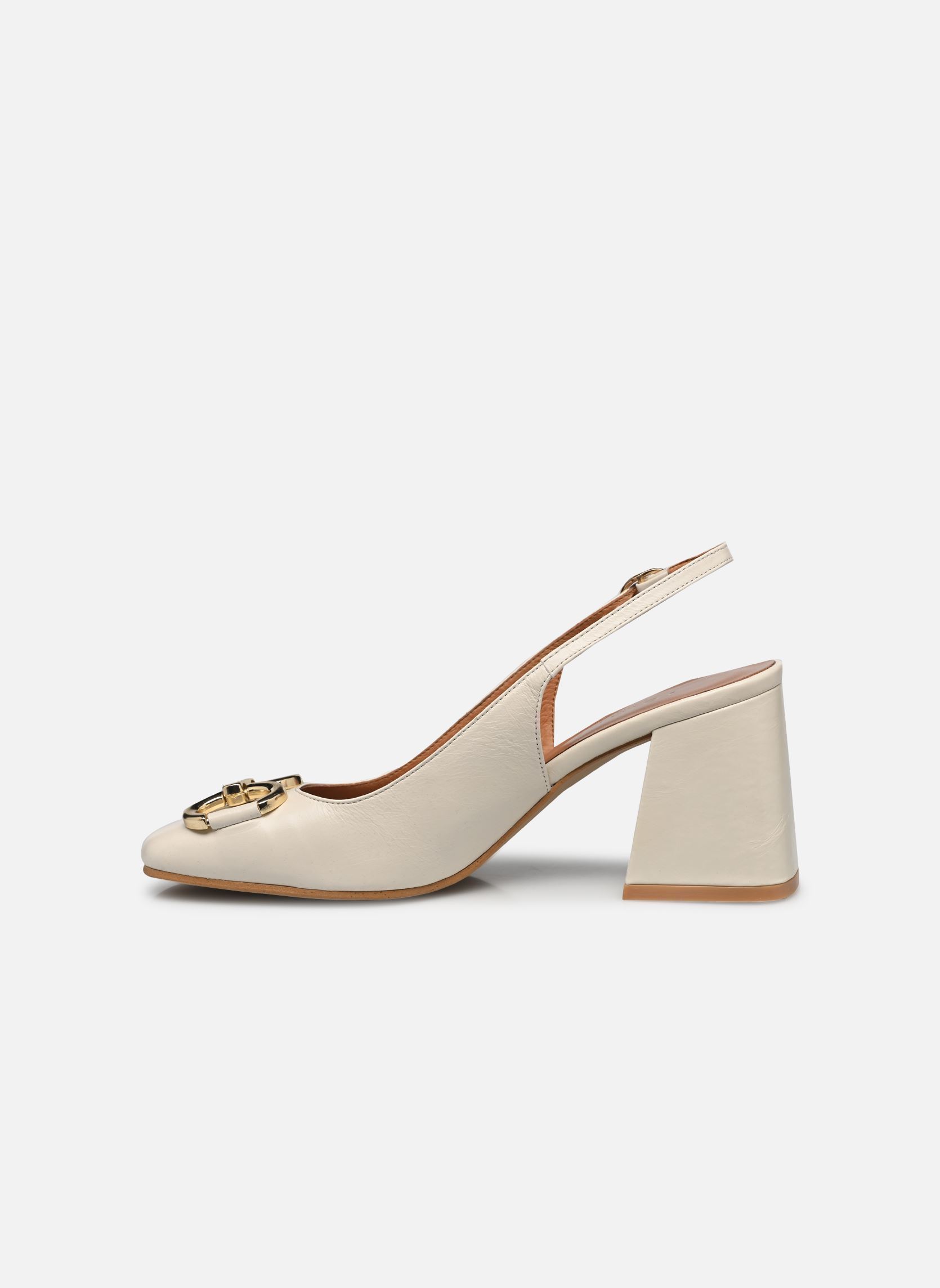 Slingback pumps DOUBLE dames wit Jonak Slingback pumps DOUBLE dames wit ECRU