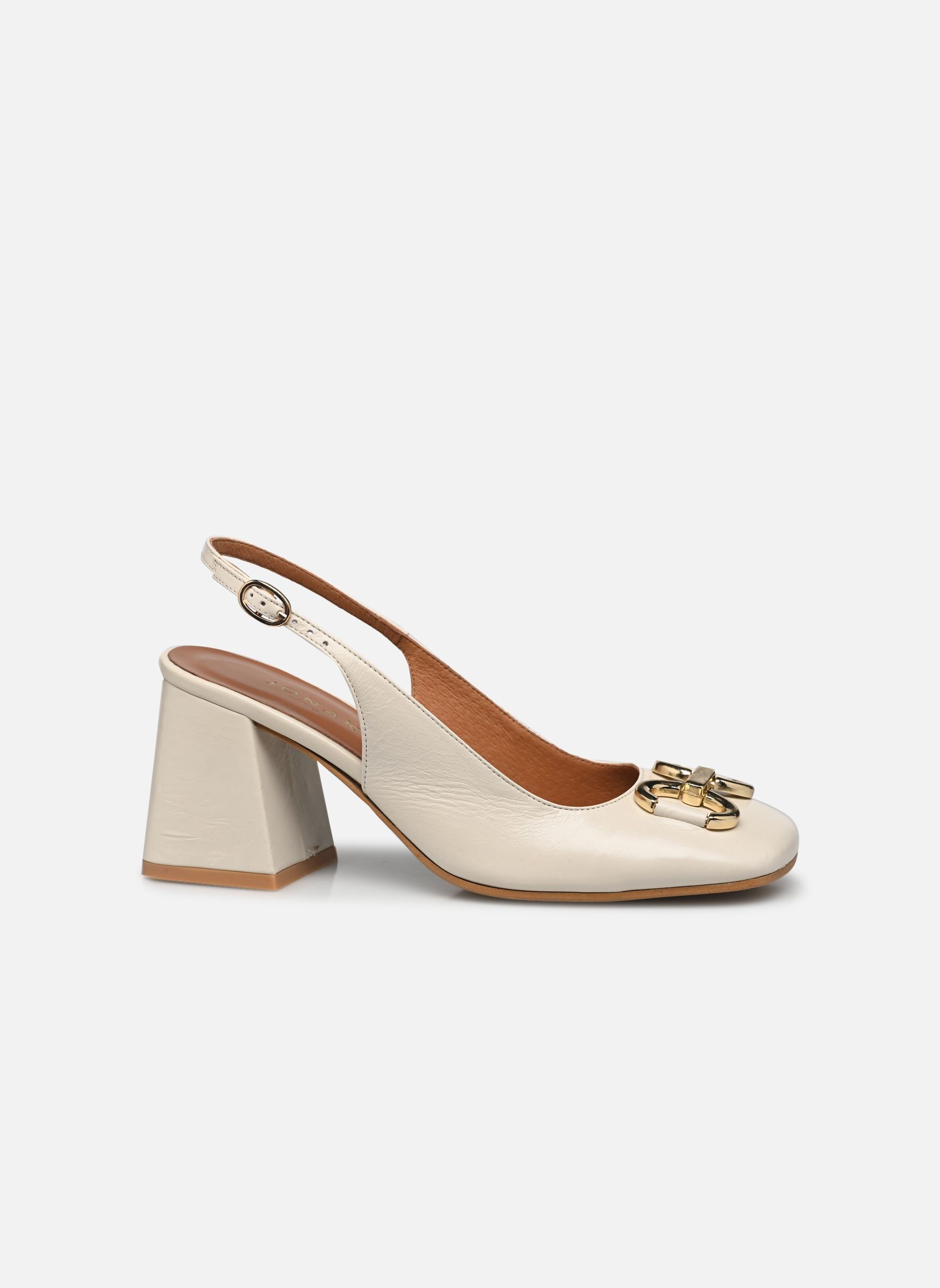 Slingback pumps DOUBLE dames wit Jonak Slingback pumps DOUBLE dames wit ECRU