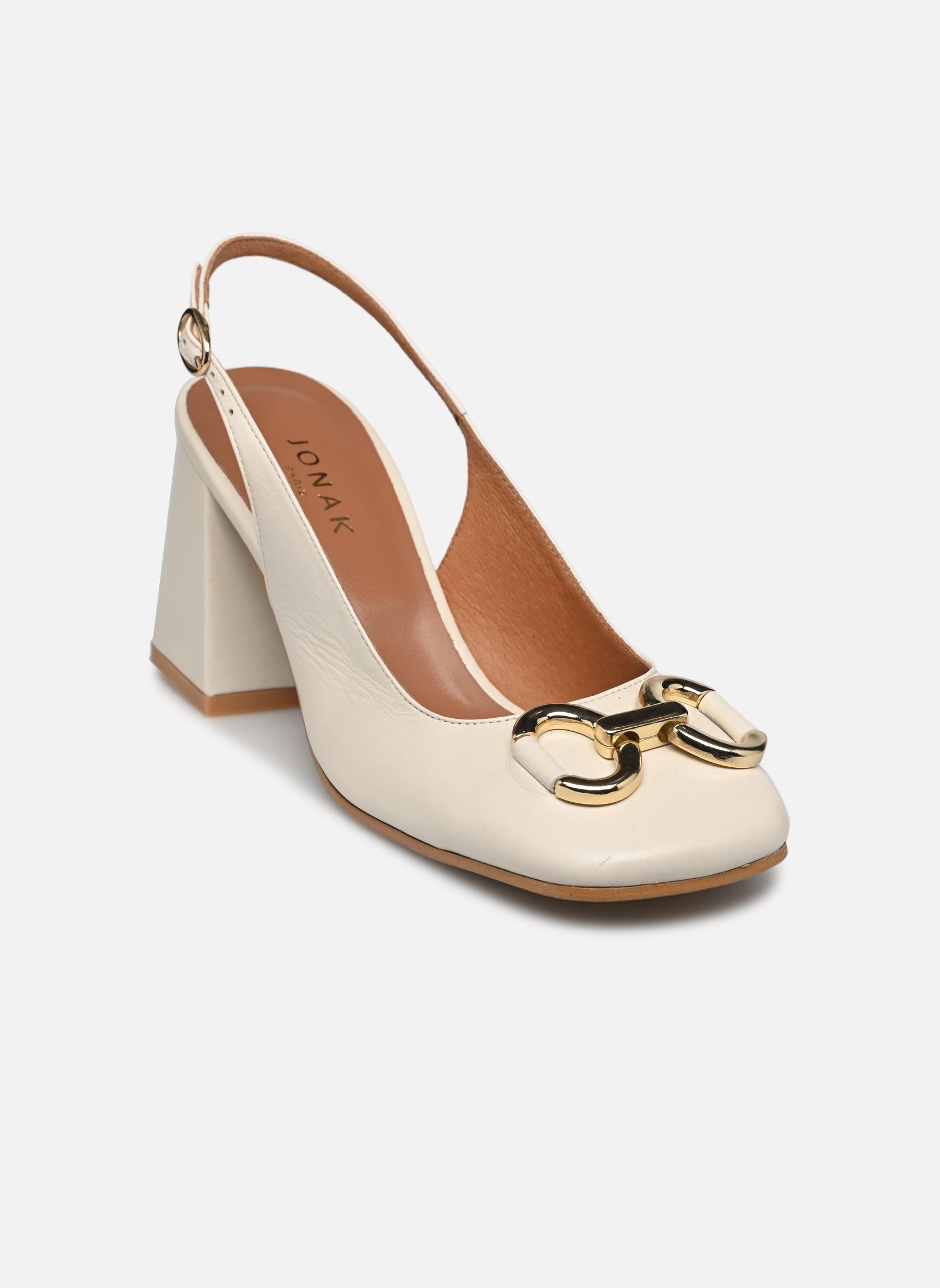 Slingback pumps DOUBLE dames wit Jonak Slingback pumps DOUBLE dames wit ECRU