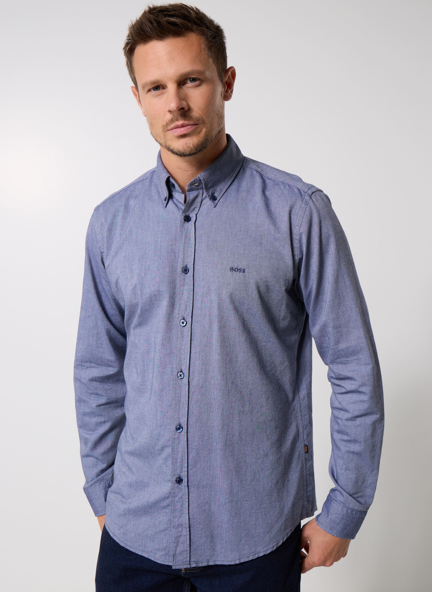 Chemise BOSS Chemise homme coupe classique en coton oxford US - vue 3