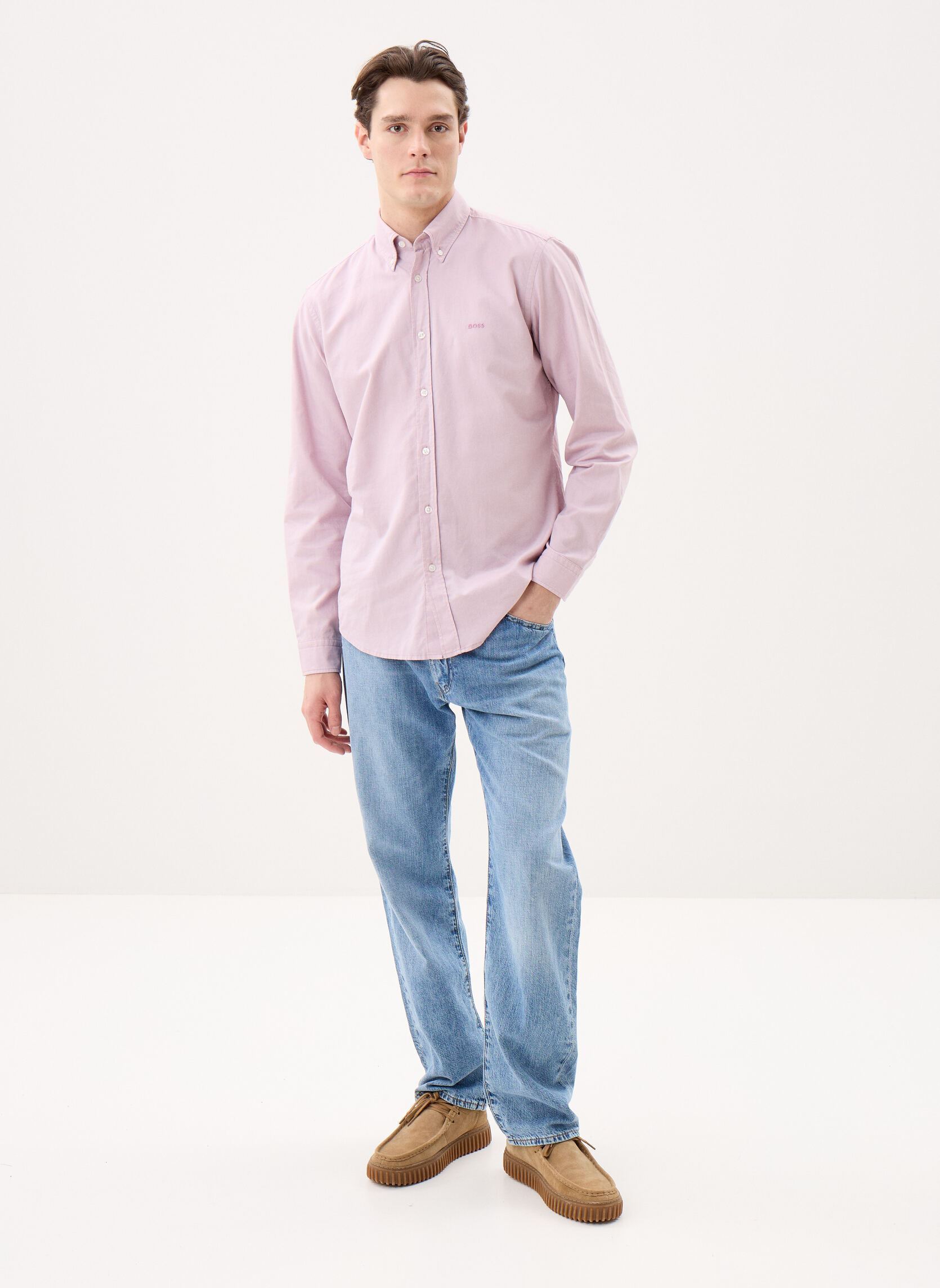 Hemden Rickert_M heren paars BOSS Hemden Rickert_M heren paars 539-Light/Pastel Purple