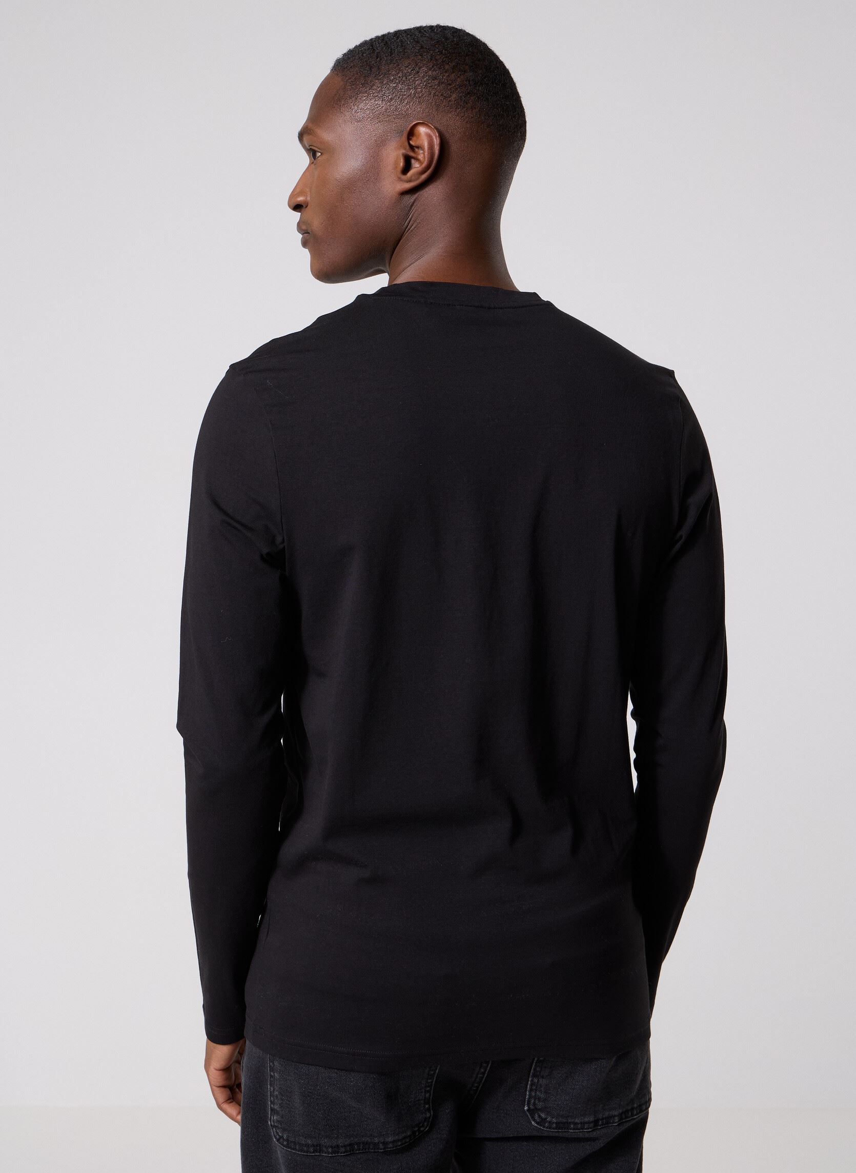 Tee-shirts manches longues TChark homme noir BOSS Tee-shirts manches longues TChark homme noir 001-Black