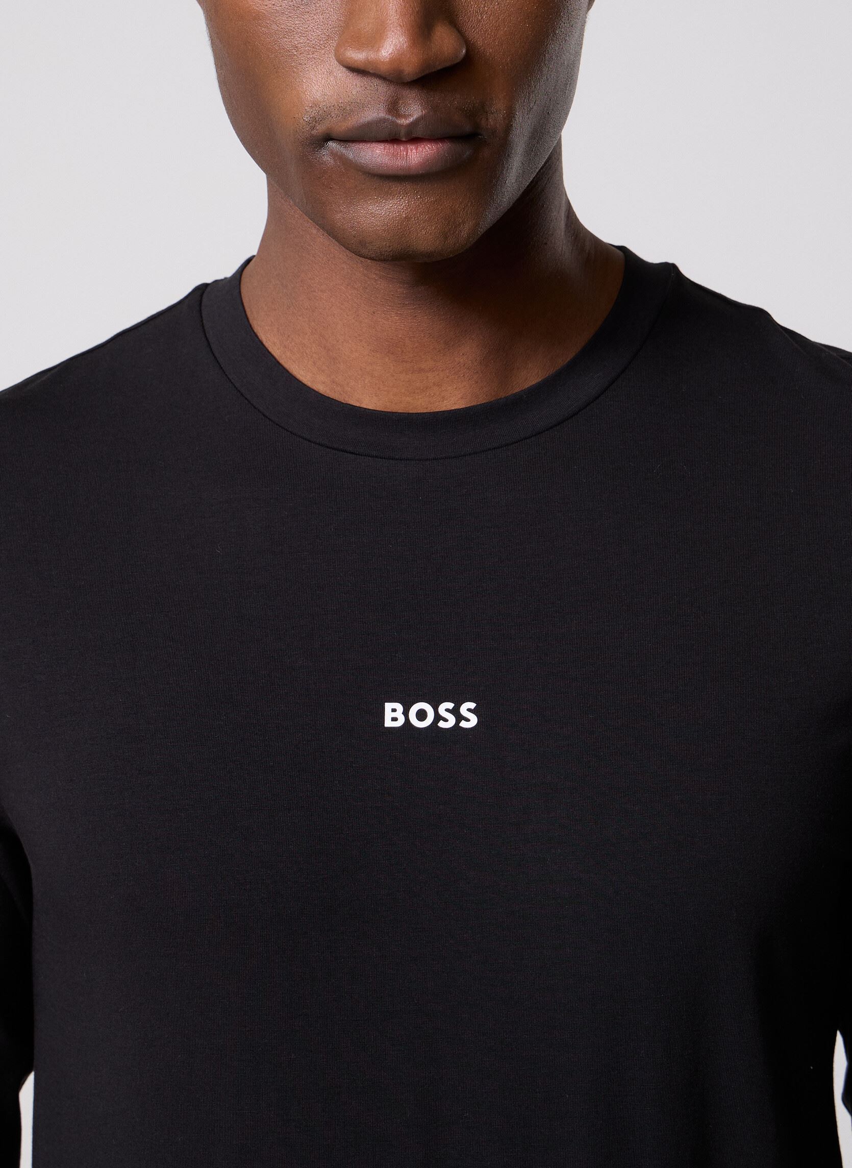 Tee-shirts manches longues TChark homme noir BOSS Tee-shirts manches longues TChark homme noir 001-Black