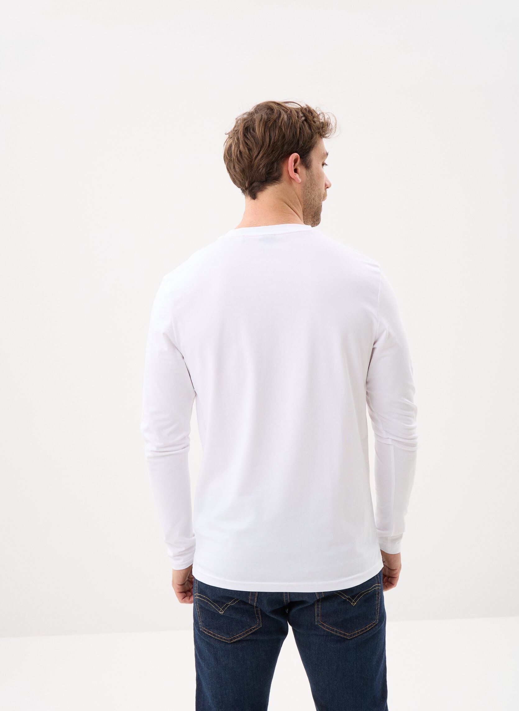 Langarm-T-Shirts TChark herren weiß BOSS Langarm-T-Shirts TChark herren weiß 100-White