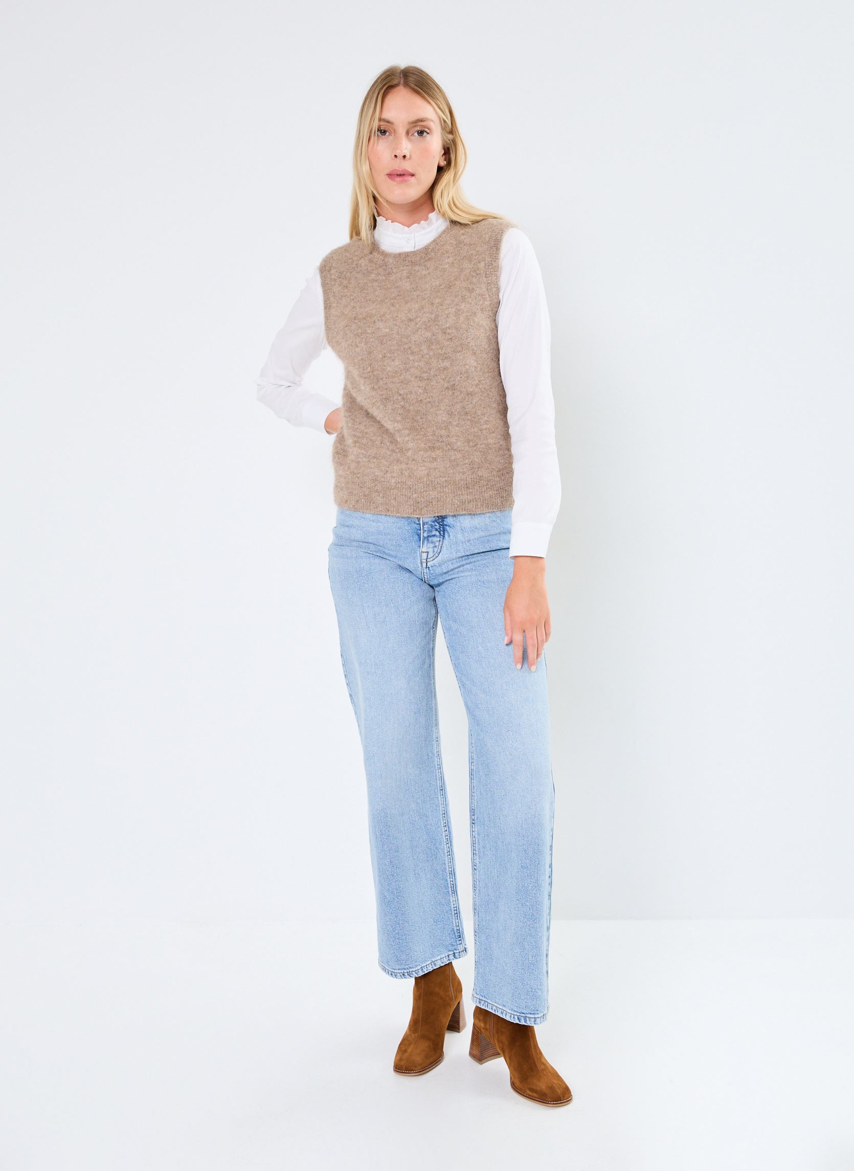 Pulls MKITTY laine femme beige Georgia Rose Pulls MKITTY laine femme beige Taupe