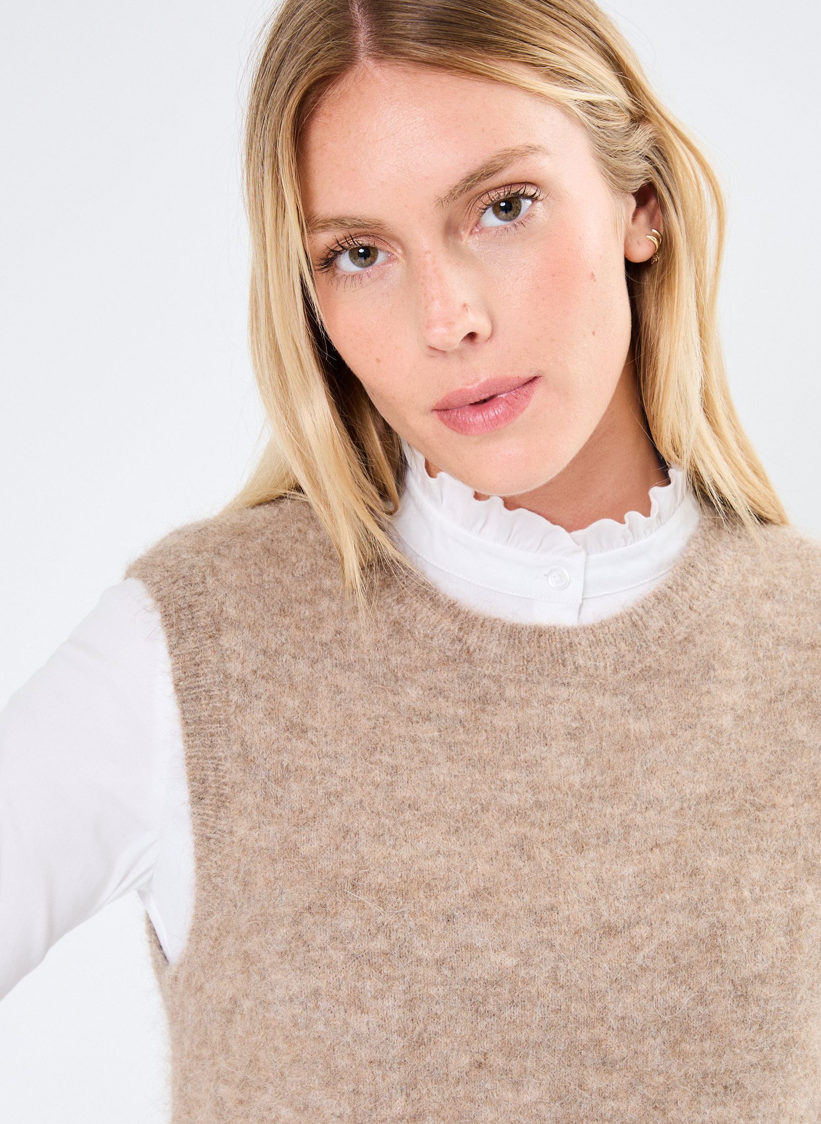 Pulls MKITTY laine femme beige Georgia Rose Pulls MKITTY laine femme beige Taupe