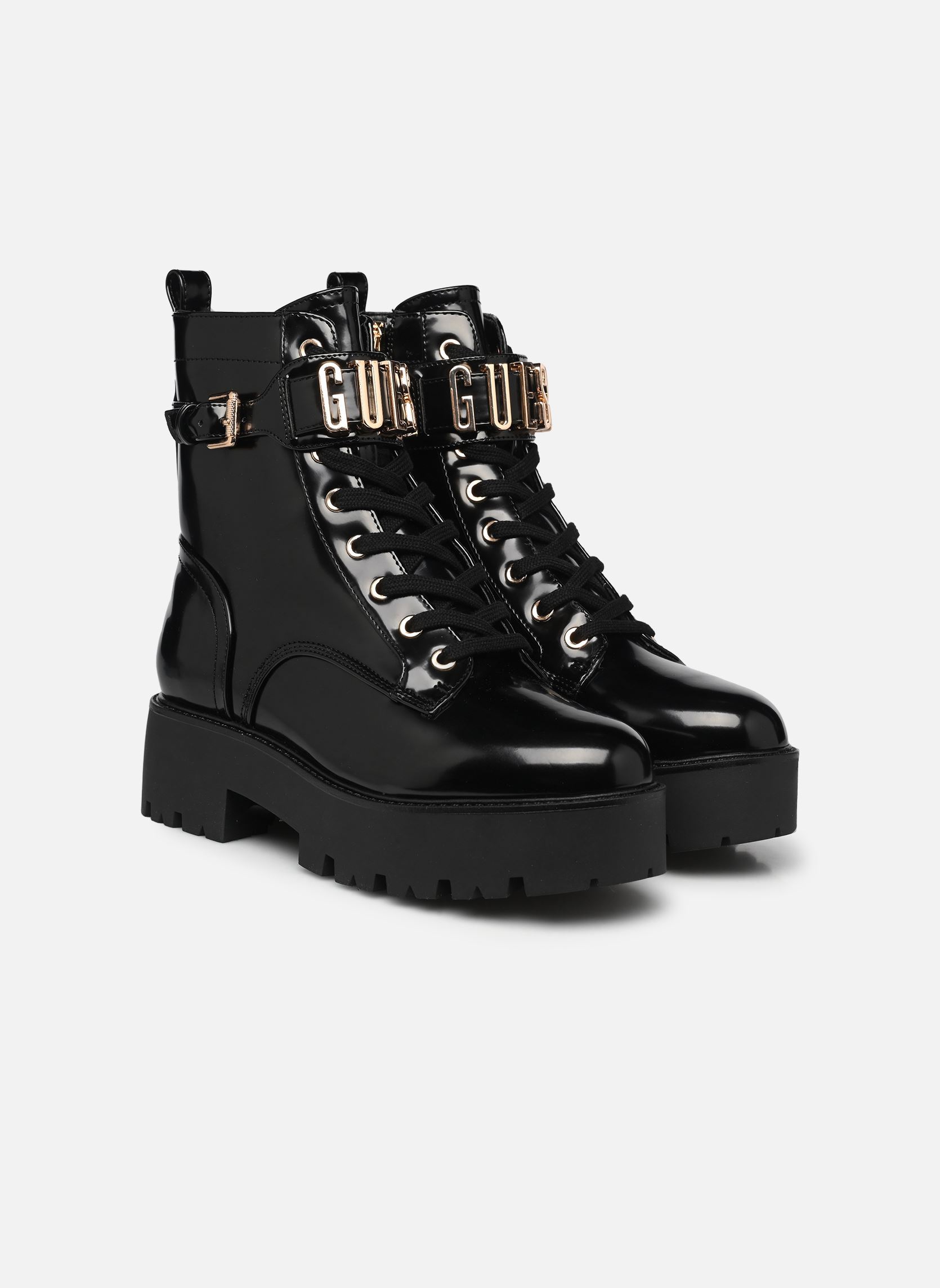 Bottines à lacets VAIRES femme noir Guess Bottines à lacets VAIRES femme noir Black