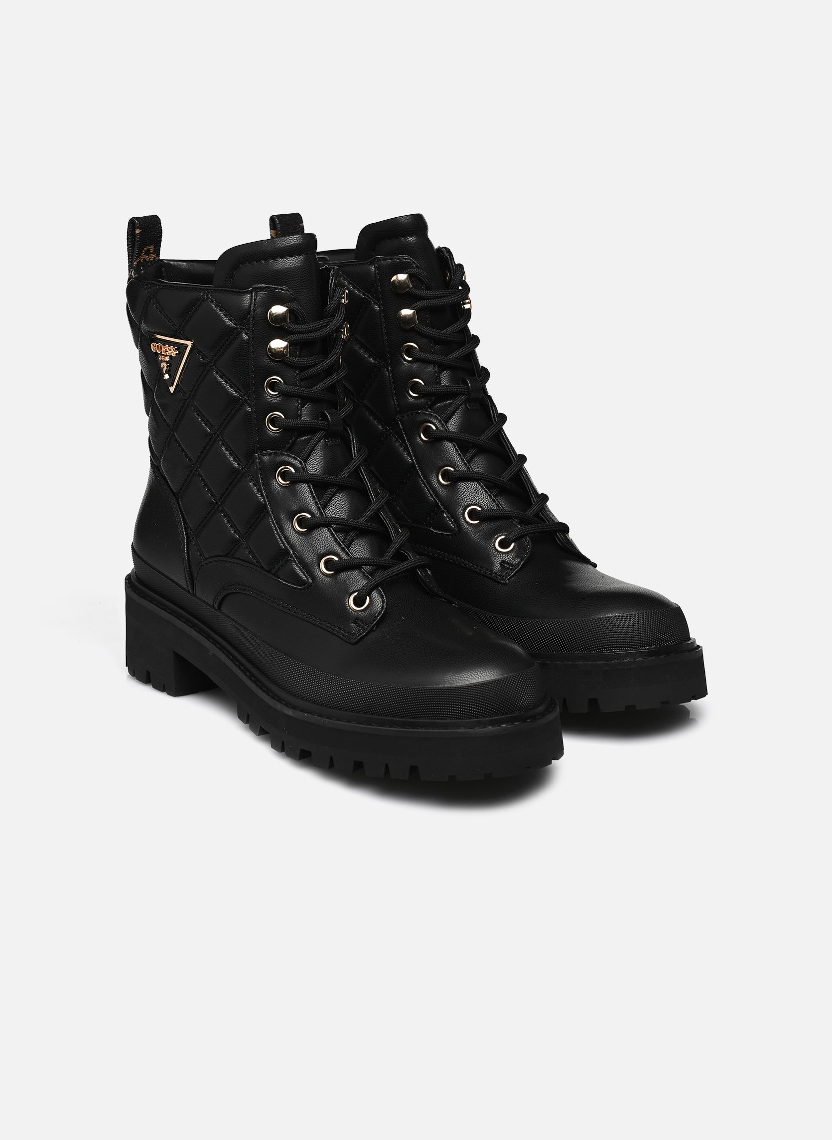 Geschnürte Stiefeletten BADAE2 damen schwarz Guess Geschnürte Stiefeletten BADAE2 damen schwarz Black brown