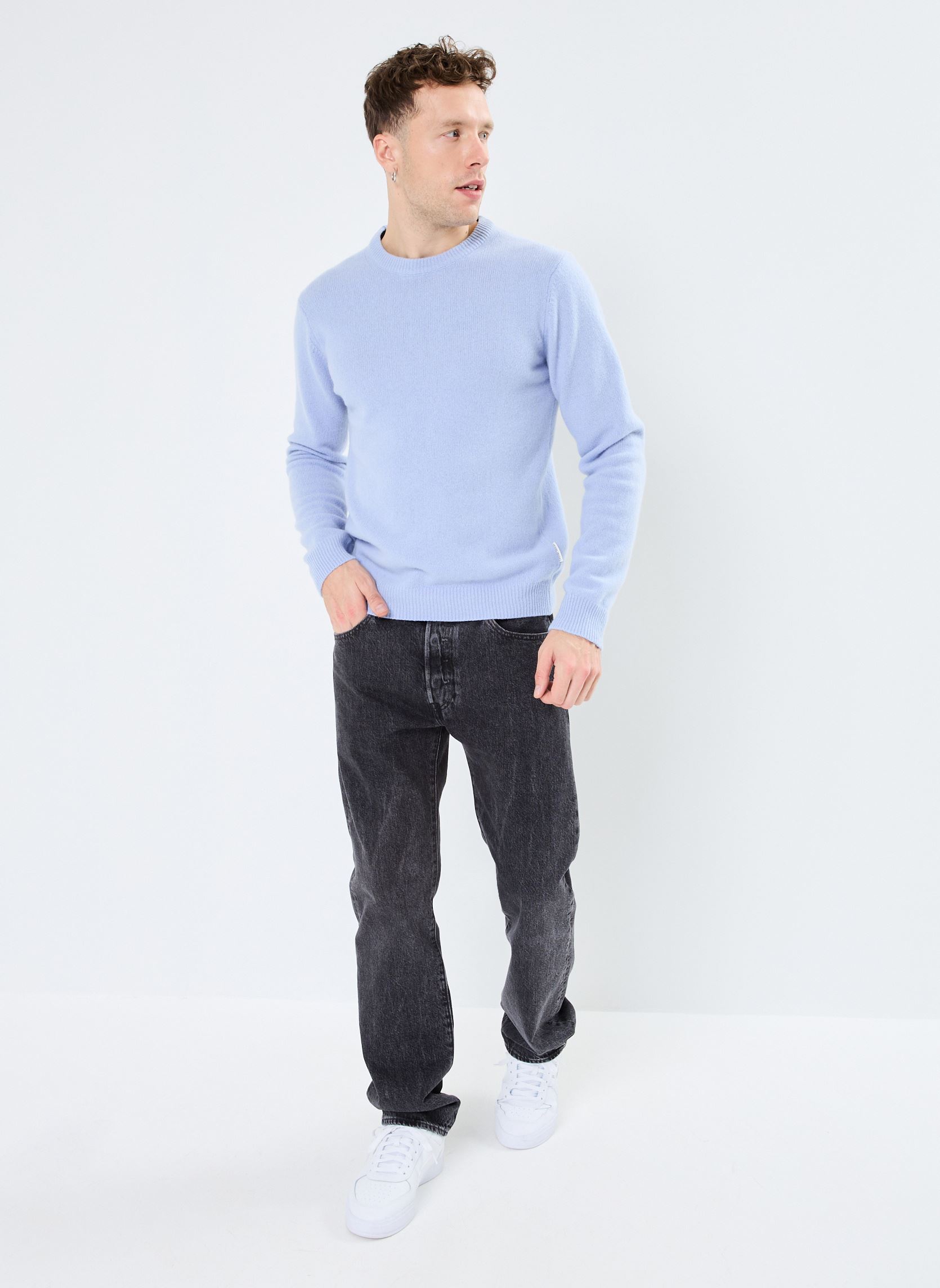 Pullover CFKarl crew neck bounty knit Noos herren blau Casual Friday Pullover CFKarl crew neck bounty knit Noos herren blau PLACID BLUE