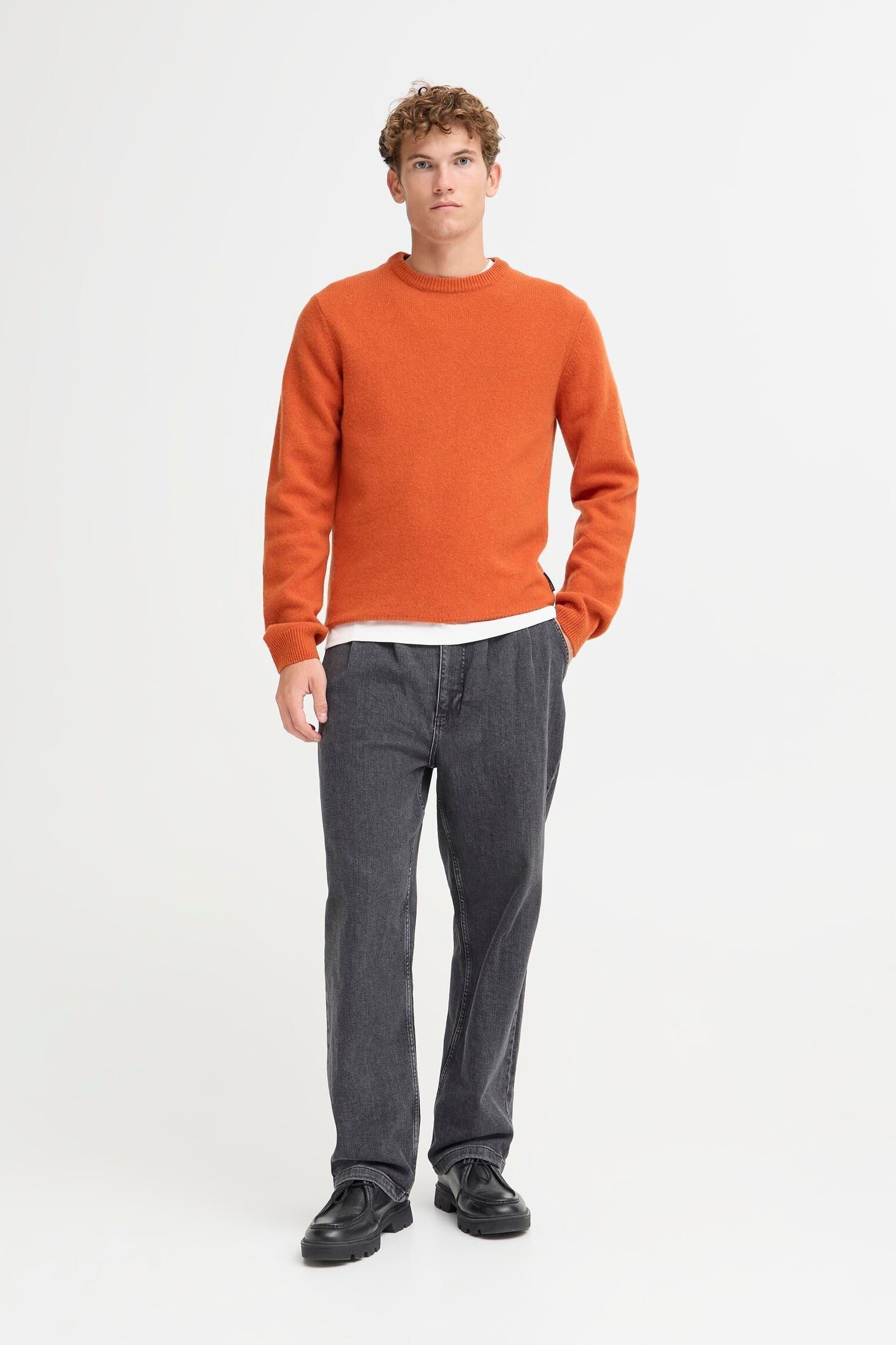 Pulls CFKarl crew neck bounty knit Noos homme orange Casual Friday Pulls CFKarl crew neck bounty knit Noos homme orange BURNT OCHRE