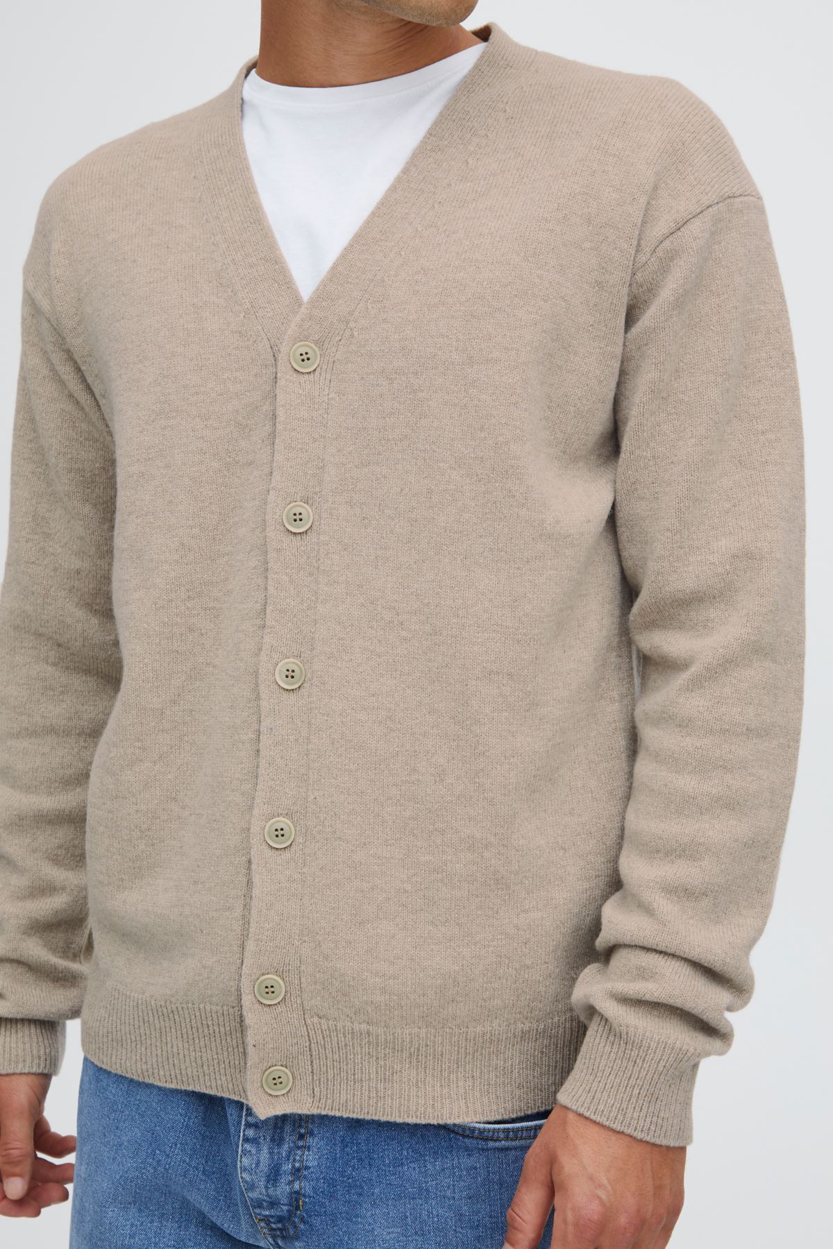 Gilets CFKarl lambswool cardigan Noos homme beige Casual Friday Gilets CFKarl lambswool cardigan Noos homme beige SILVER MINK MELANGE
