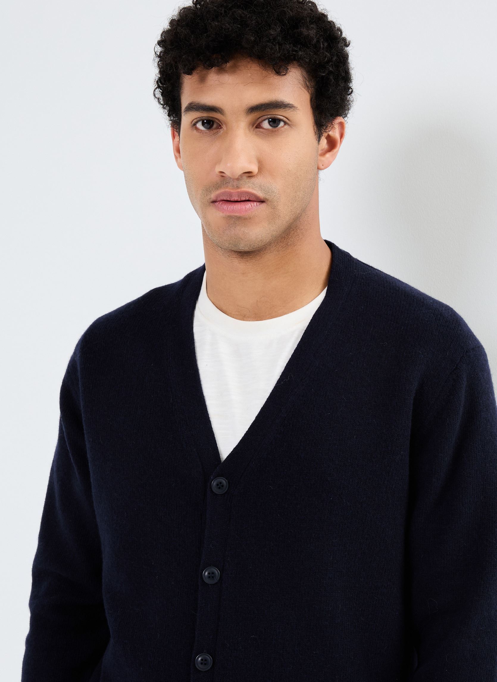 Gilets CFKarl lambswool cardigan Noos homme bleu Casual Friday Gilets CFKarl lambswool cardigan Noos homme bleu DARK NAVY